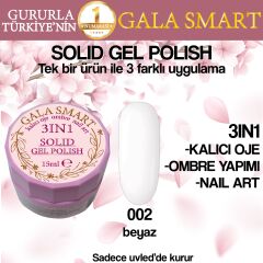 Gala solıd gel polısh 15 ml no 002 beyaz