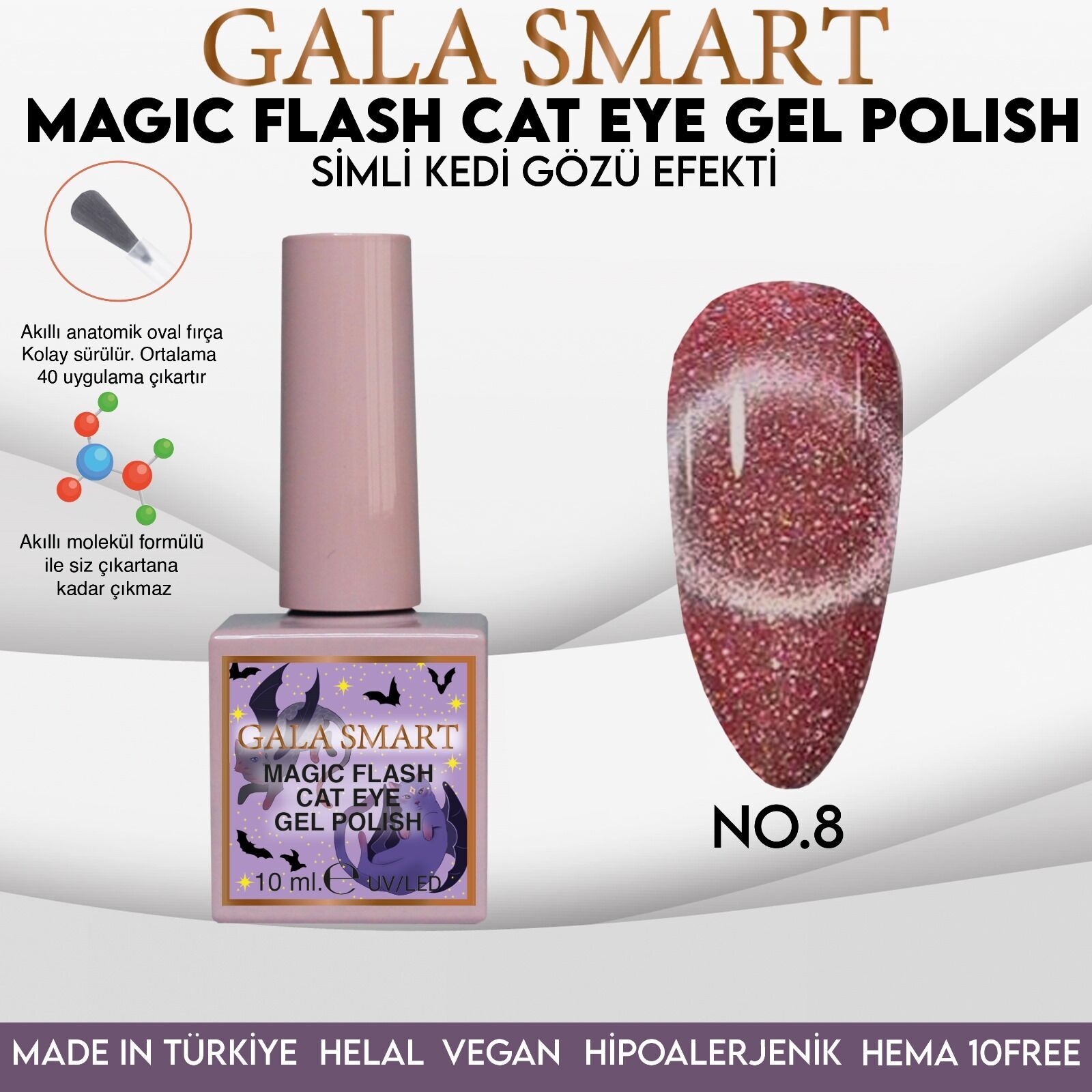 Magic flash cat eye no:8 kırmızı