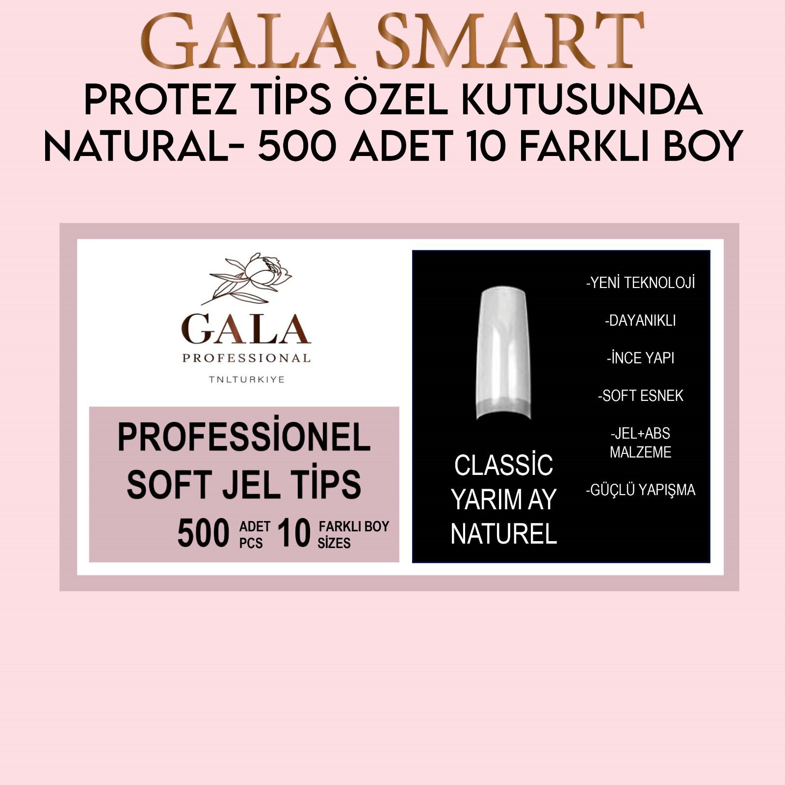 Yarım ay protez tips - natural - 500 lü