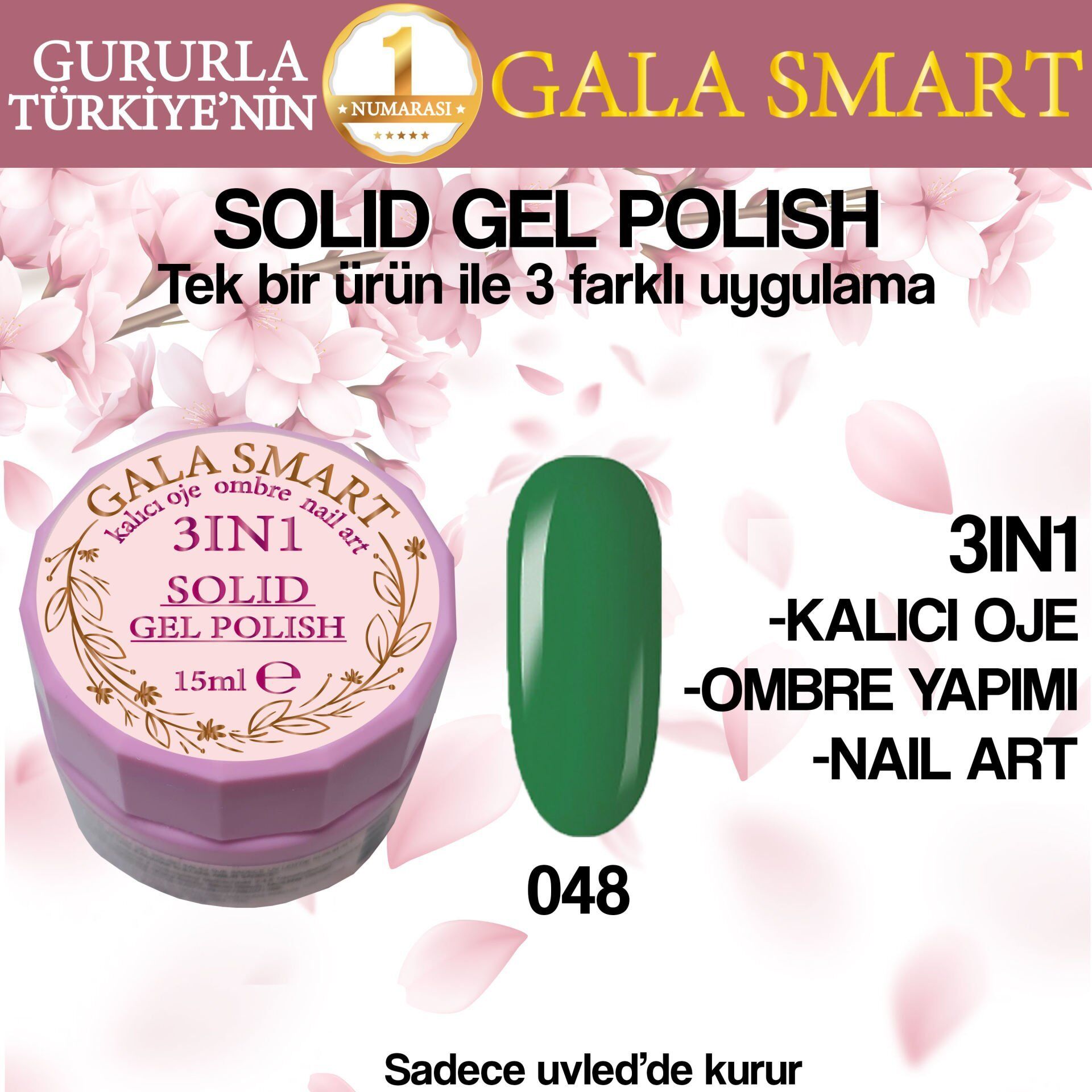 Gala solıd gel polısh 15 ml no 048