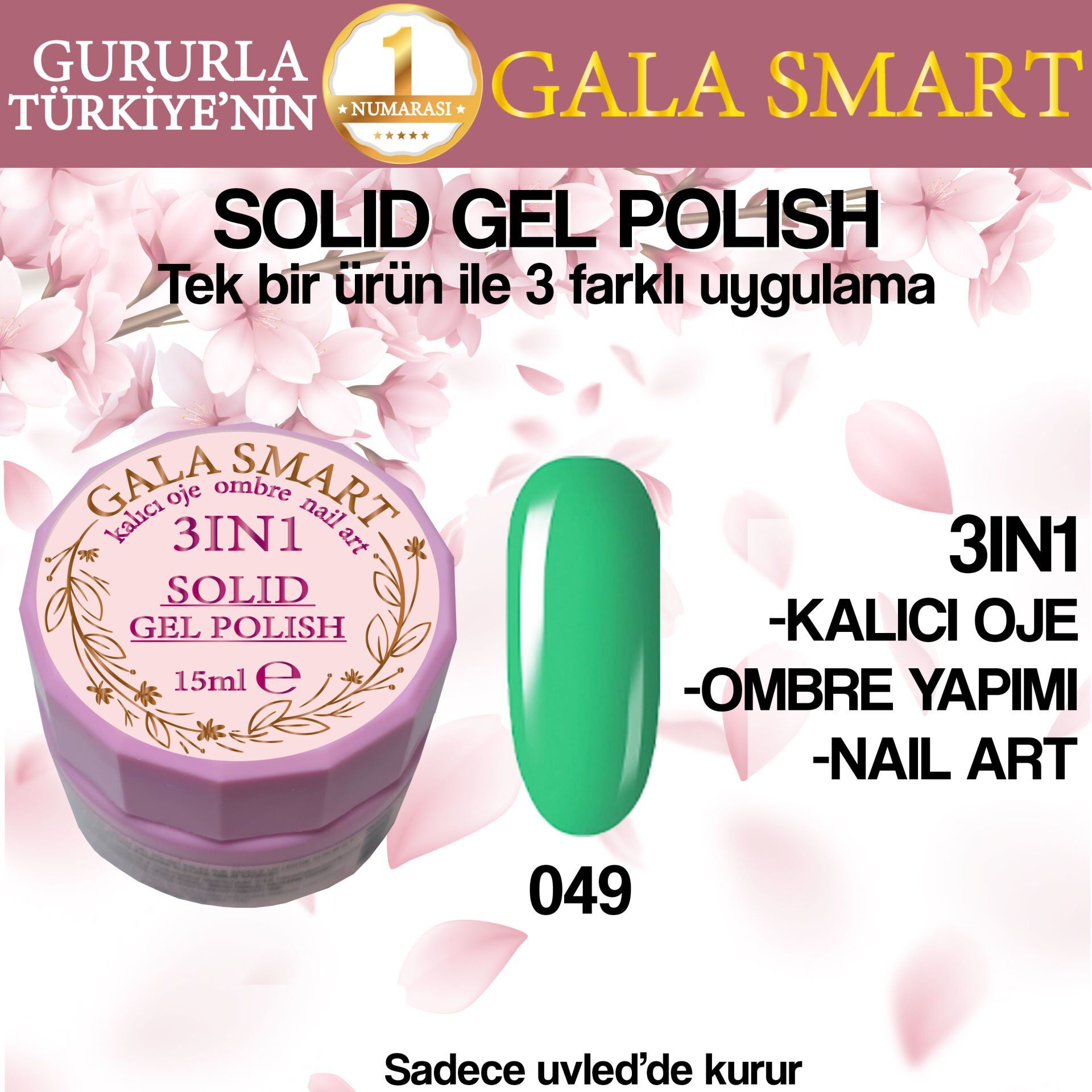 Gala  solıd gel polısh 15 ml no 049