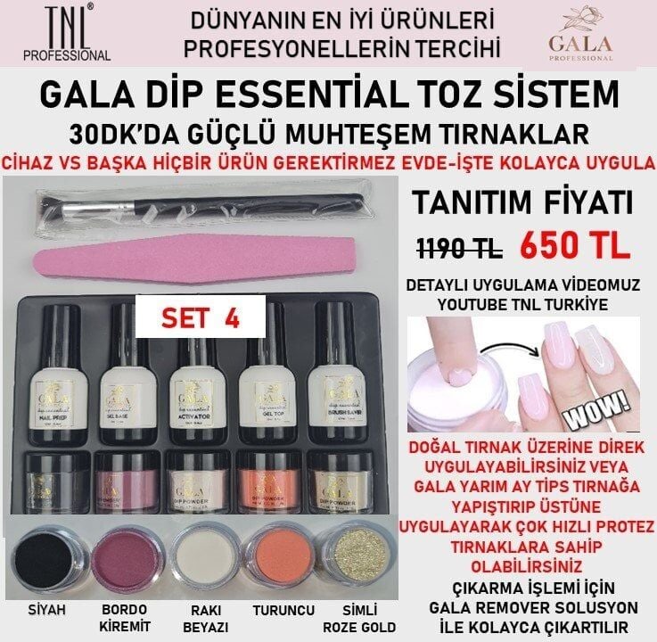Gala dip essentian sistem cihazsız 30 dk. set:4