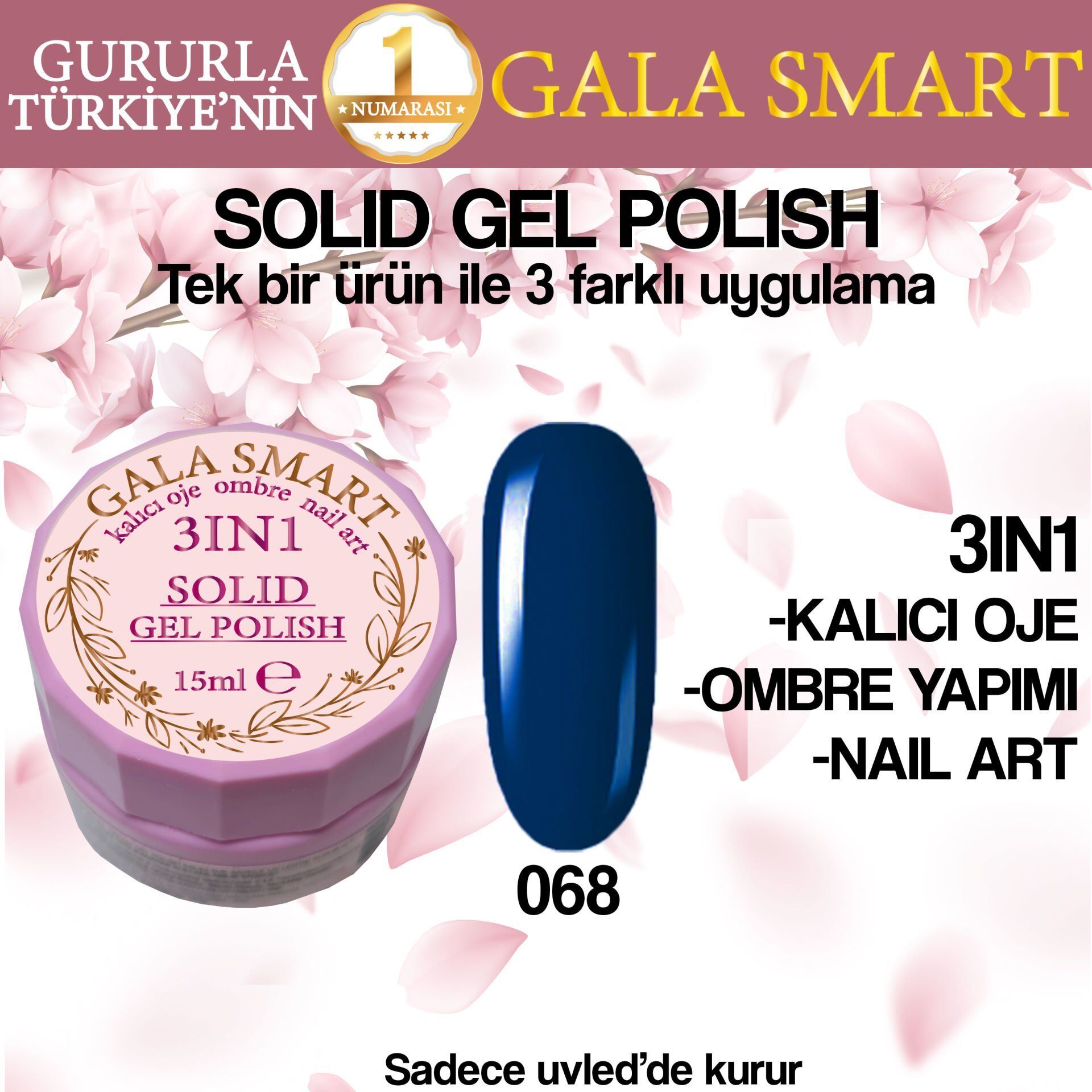 Gala solıd gel polısh 15 ml no 068
