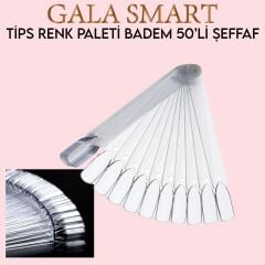 Tips renk paleti badem 50 li - şeffaf