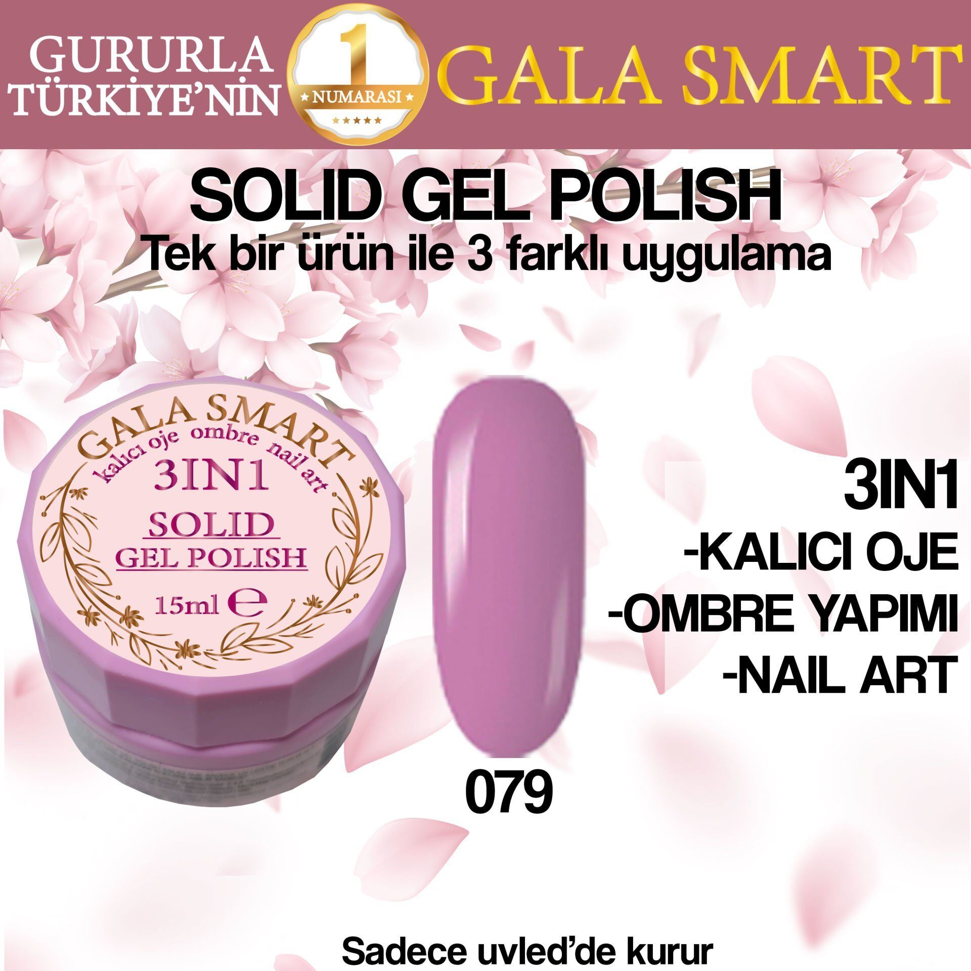 Gala solıd gel polısh 15 ml no 079