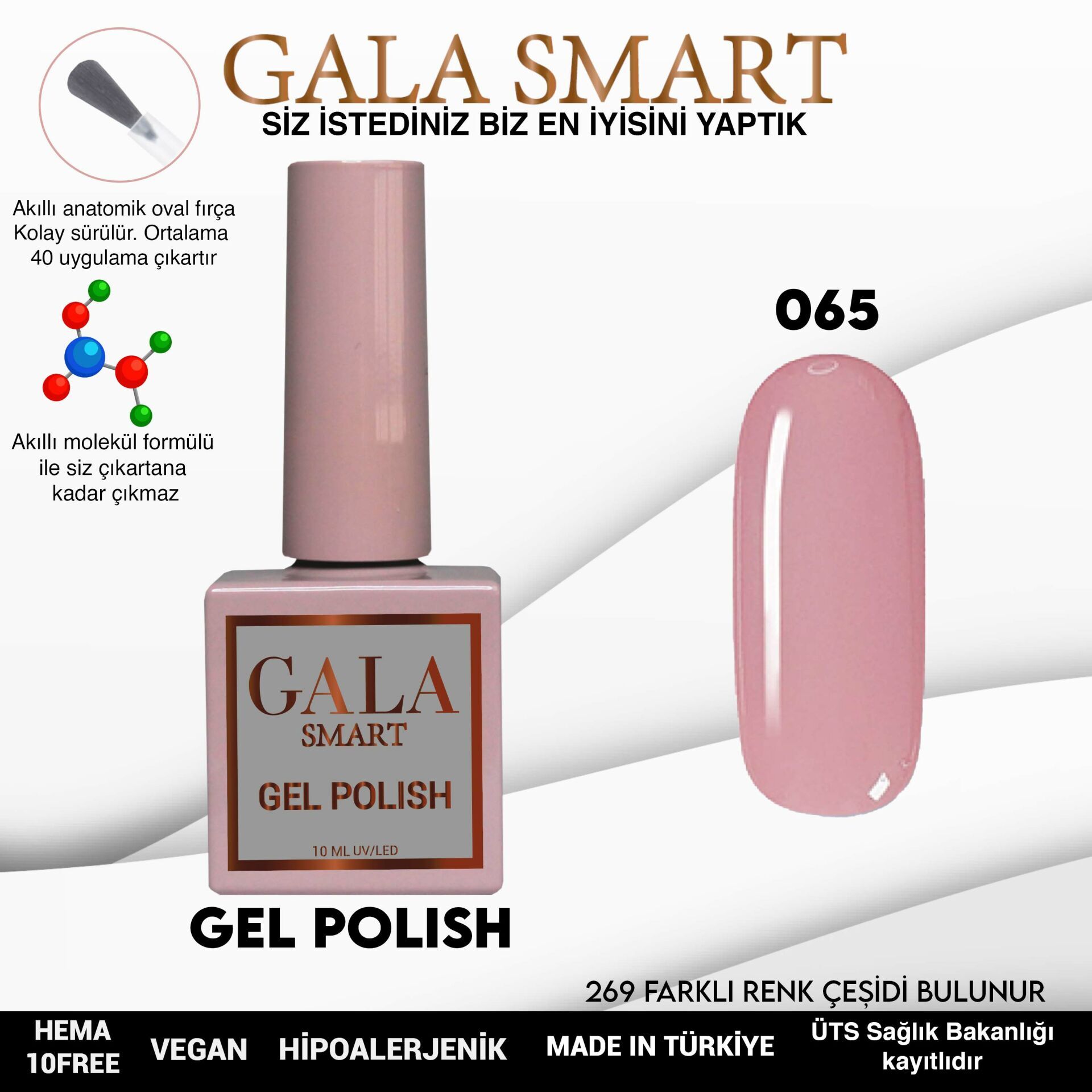 Gala smart classic kalıcı oje 10 mle no:065