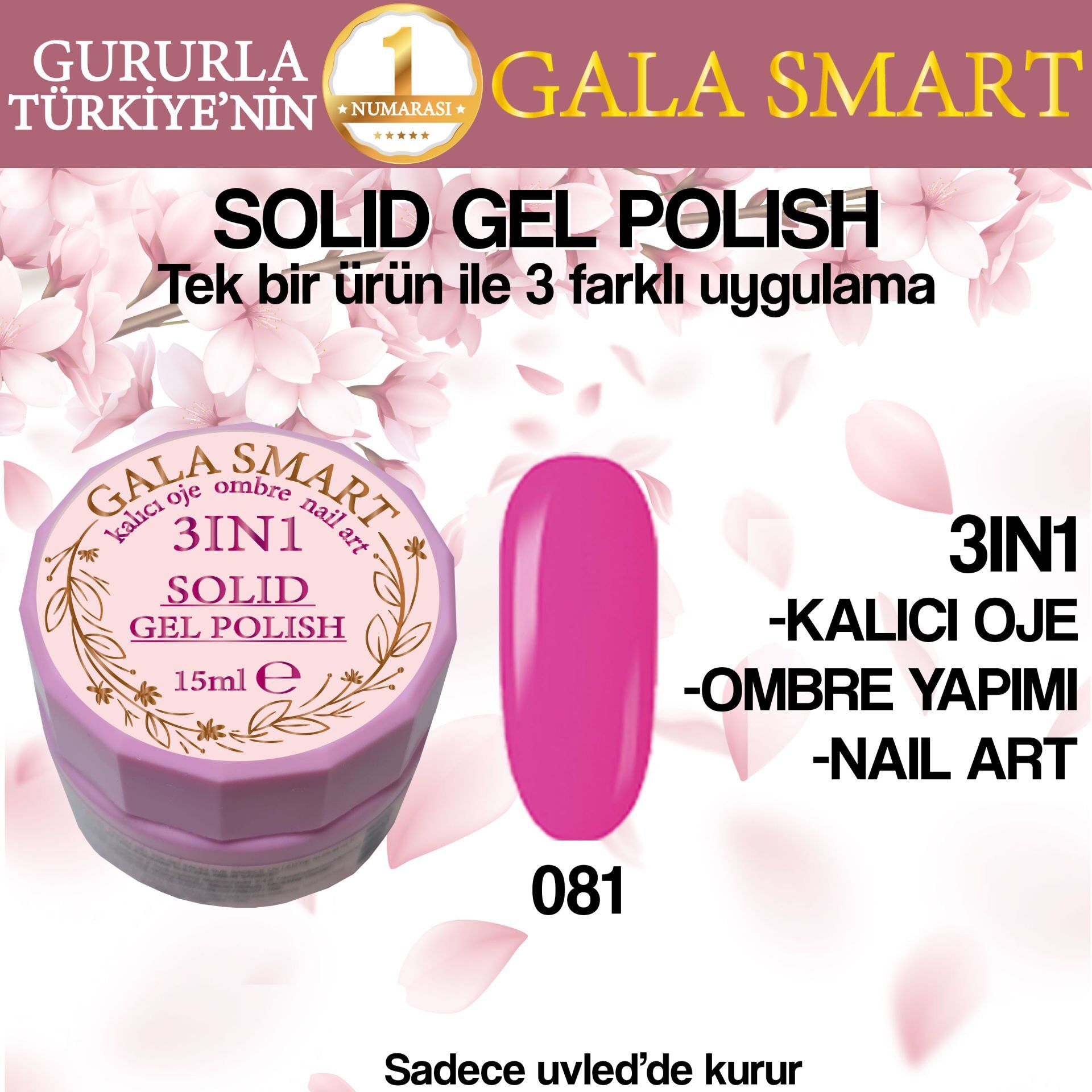 Gala solıd gel polısh 15 ml no 081