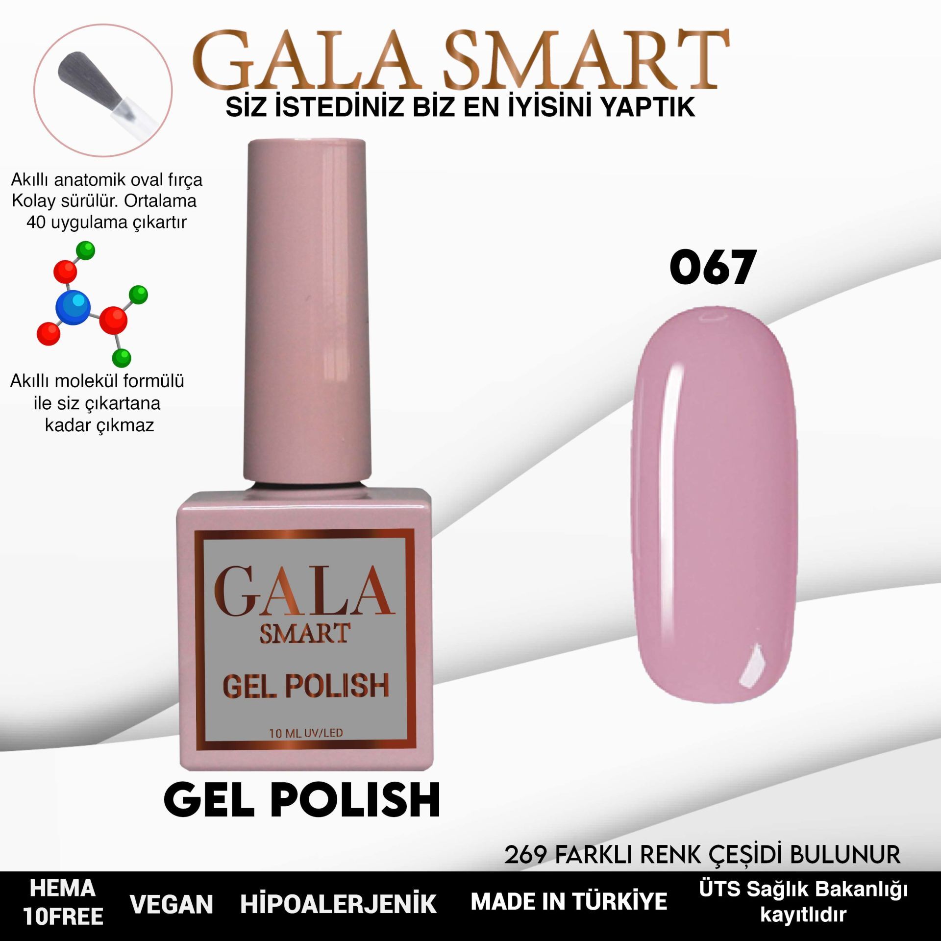 Gala smart classic kalıcı oje 10 mle no:067