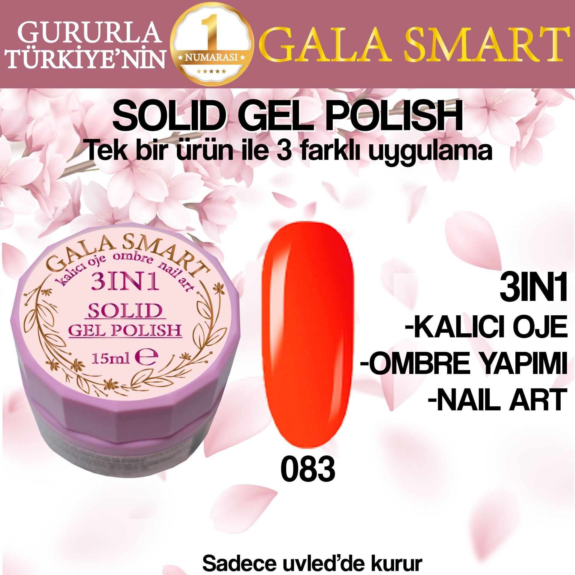Gala solıd gel polısh 15 ml no 083