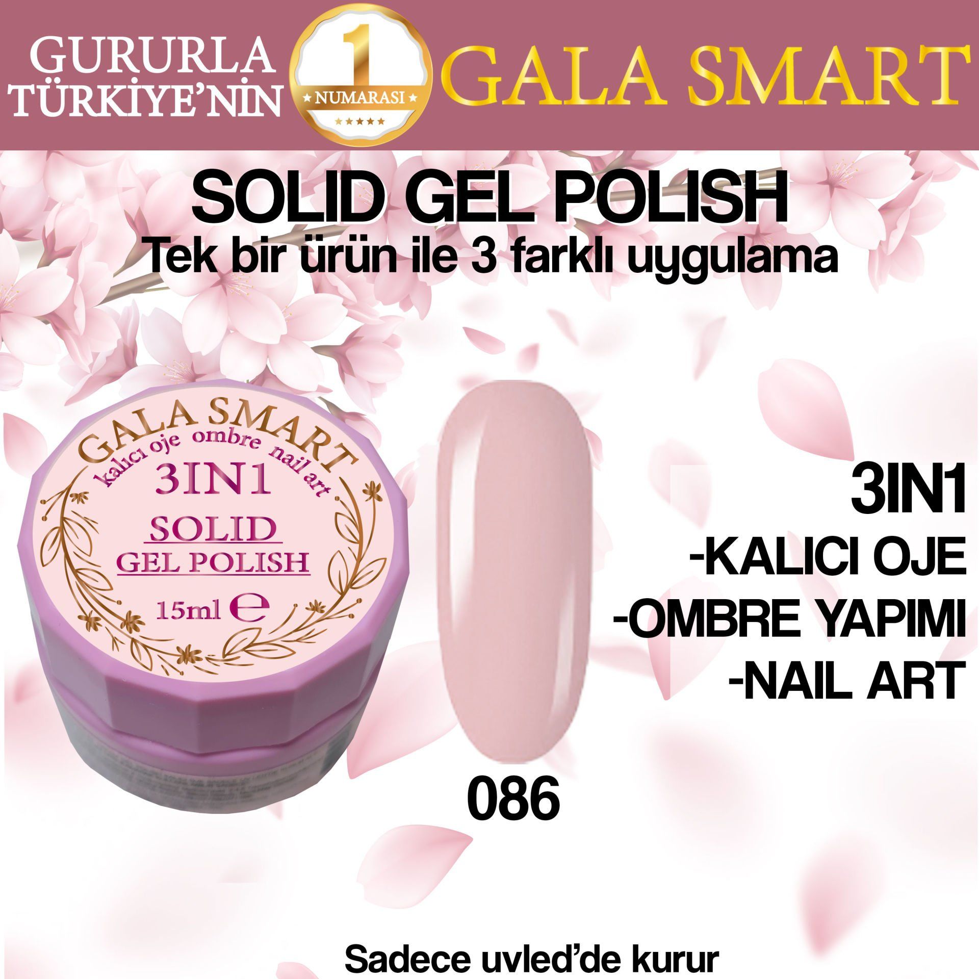 GALA SOLID GEL POLISH 15 ML NO 086