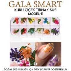 Kuru çiçek tırnak süs - model:e