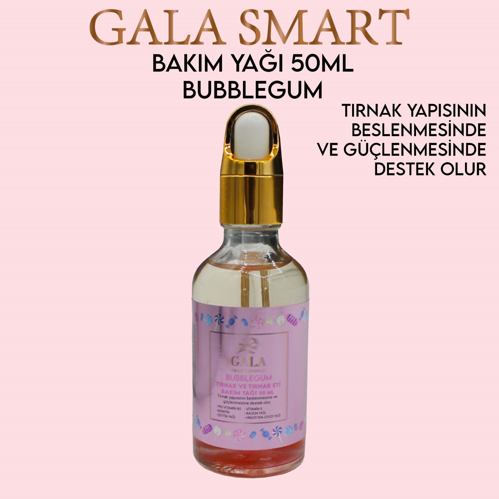 Gala tırnak bakım yağı 50 ml - bubblegum