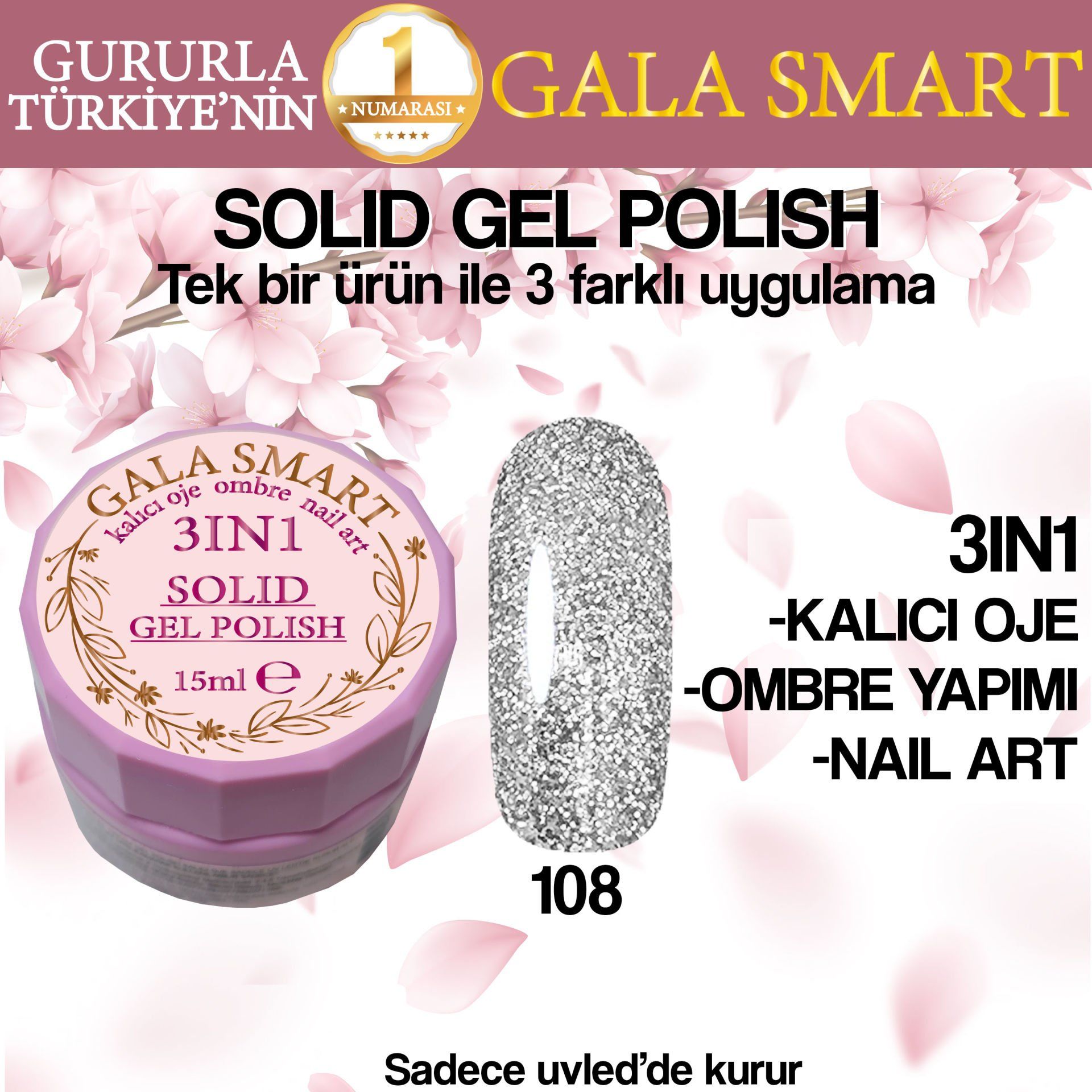 GALA  SOLID GEL POLISH 15 ML NO 108
