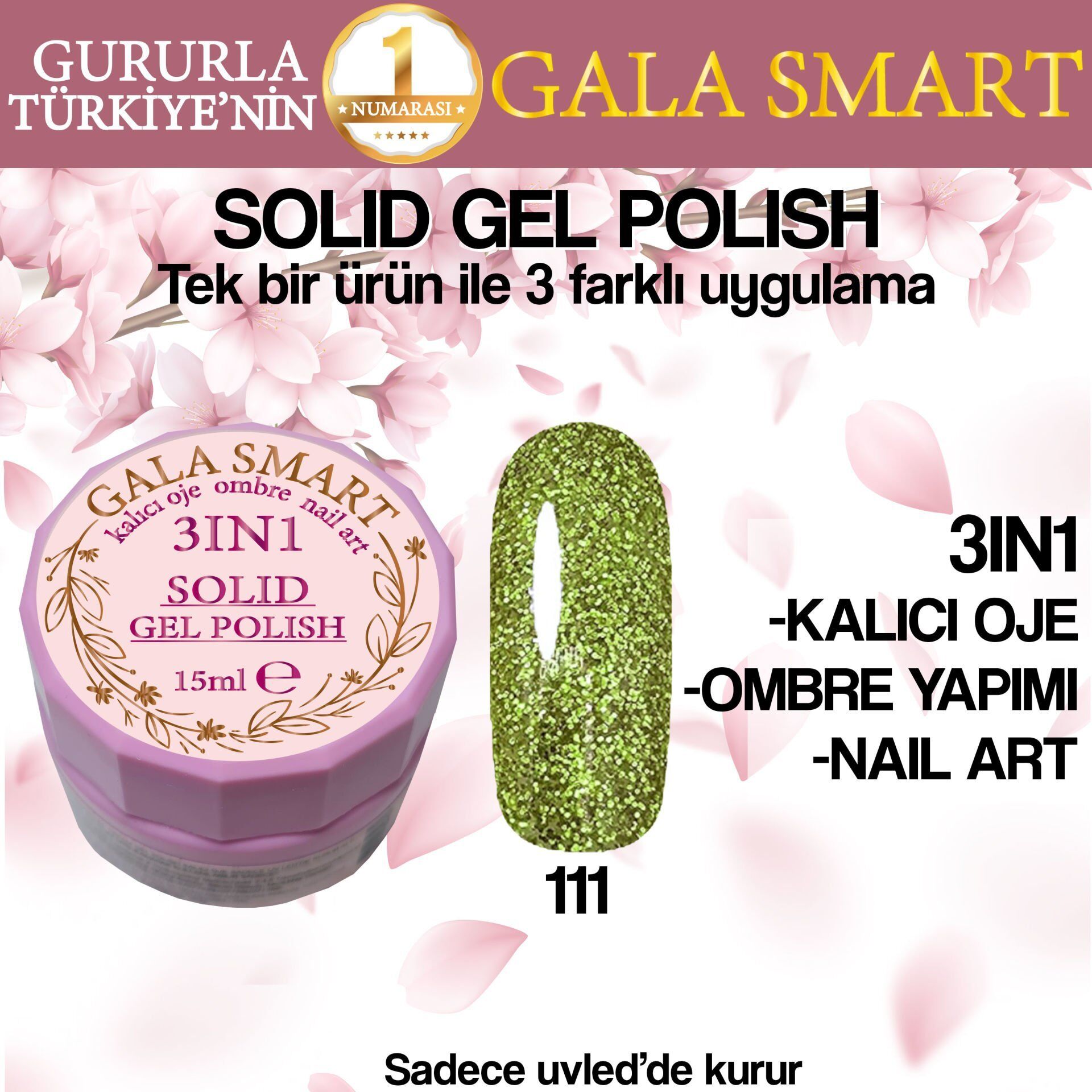 Gala solıd gel polısh 15 ml no 111