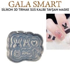 3d silikon kalıp - tavşan maske model