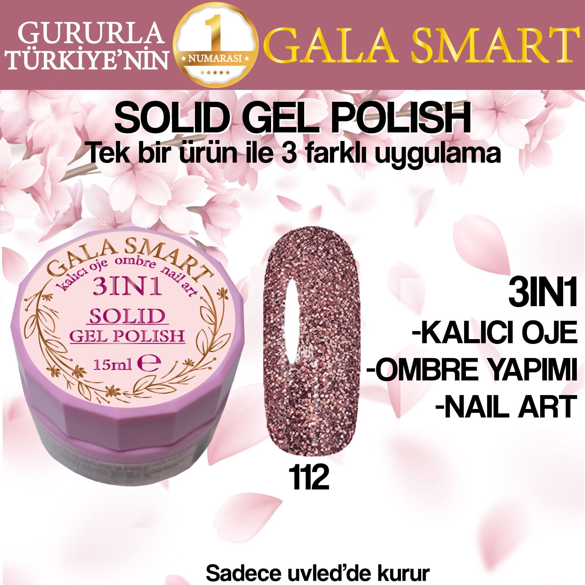 Gala solıd gel polısh 15 ml no 112