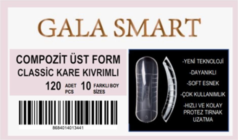 Üst form - klasik kare kıvrımlı - 120 li kutu