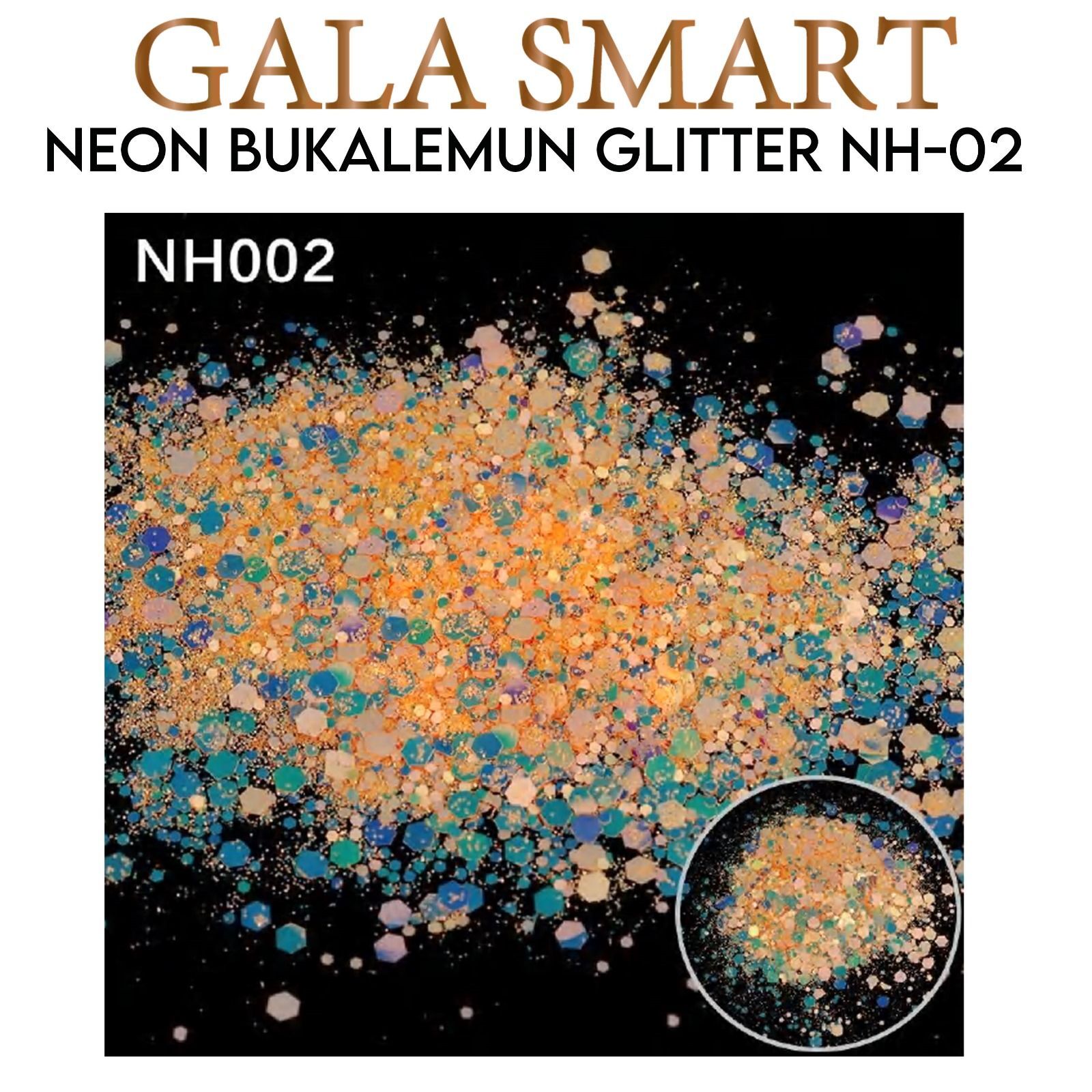 Neon bukalemun glitter süs - nh-02