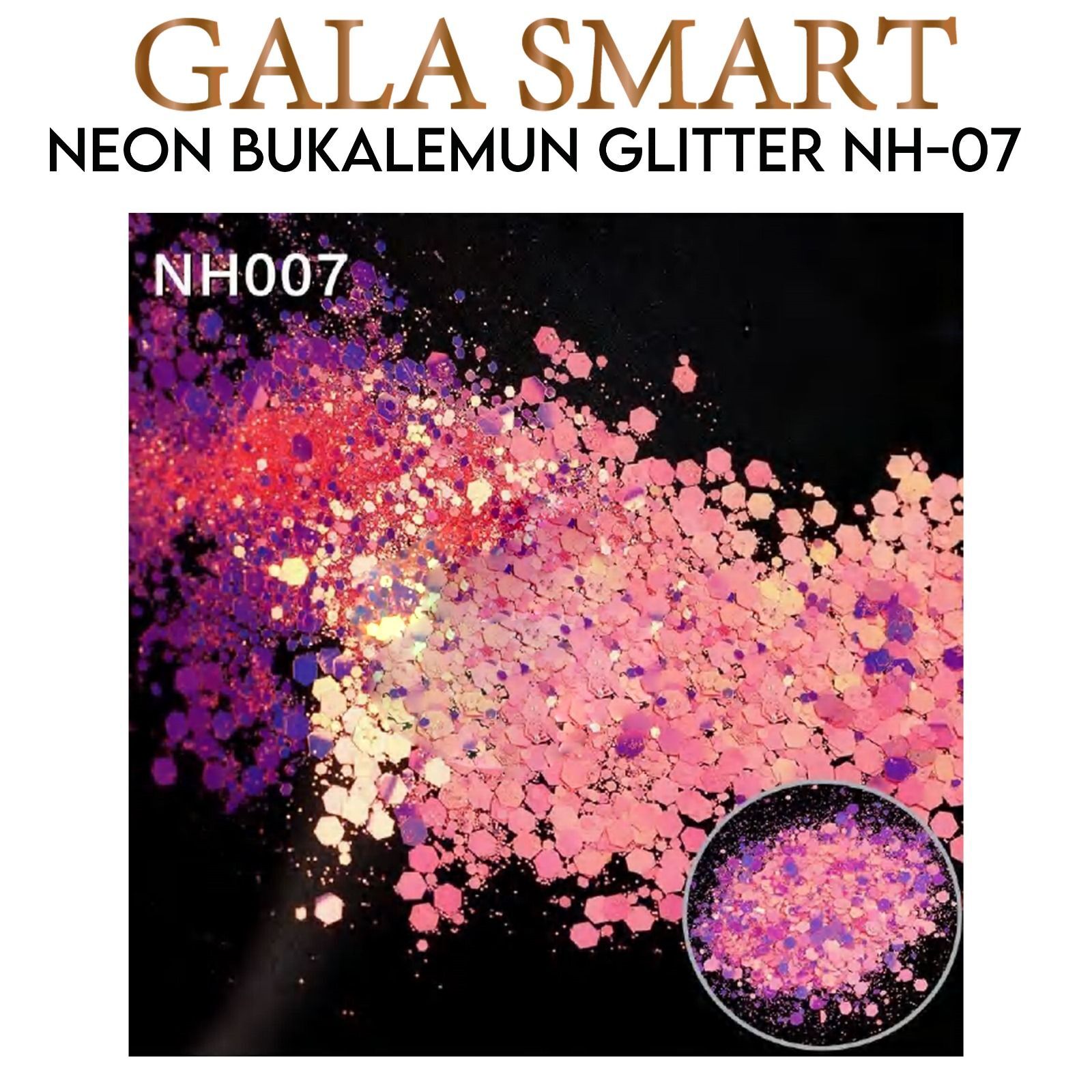 Neon bukalemun glitter süs - nh-07