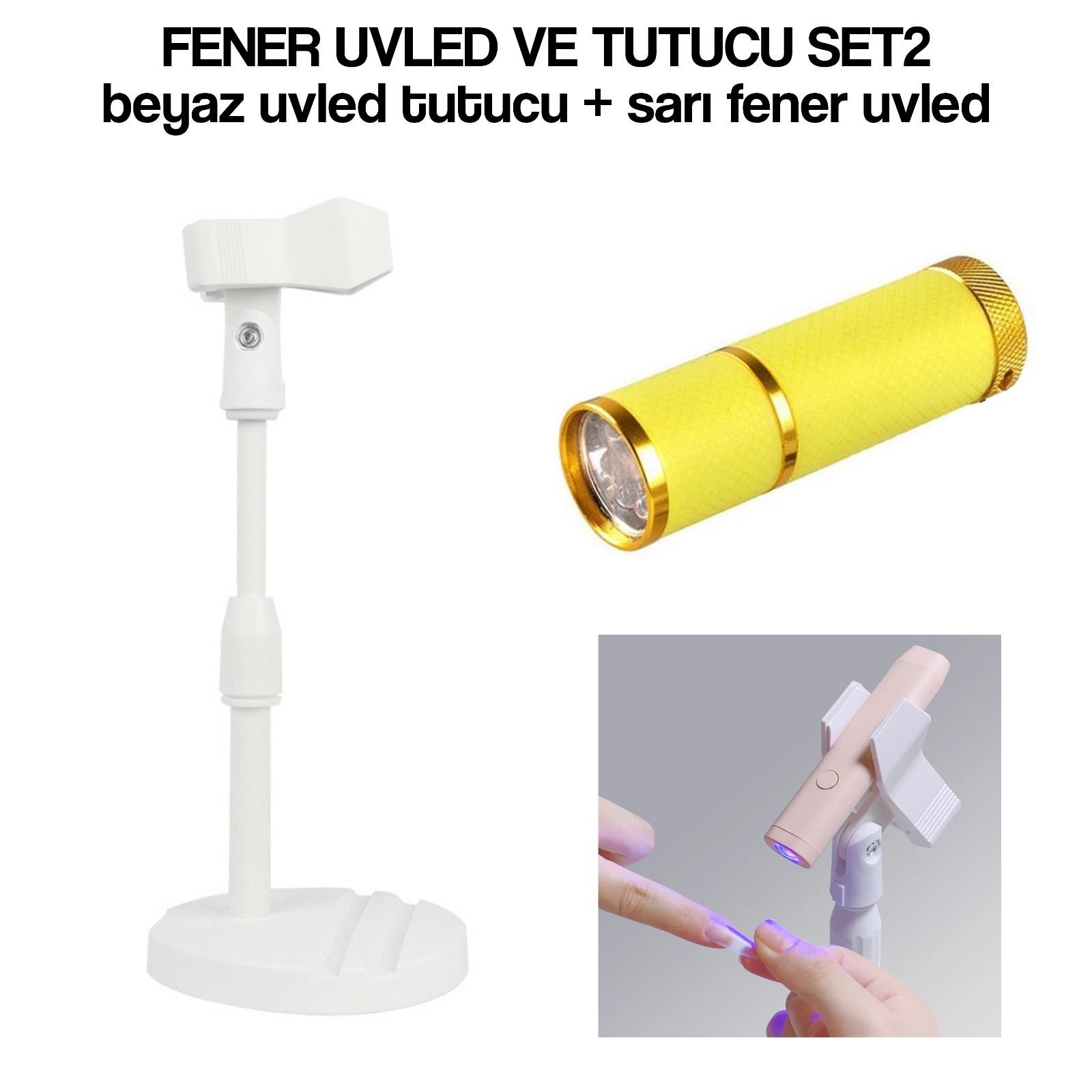 Fener uvled + uvled tutucu set no:2