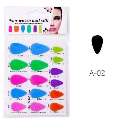 Fiber protez tırnak şablonu - model:a-02