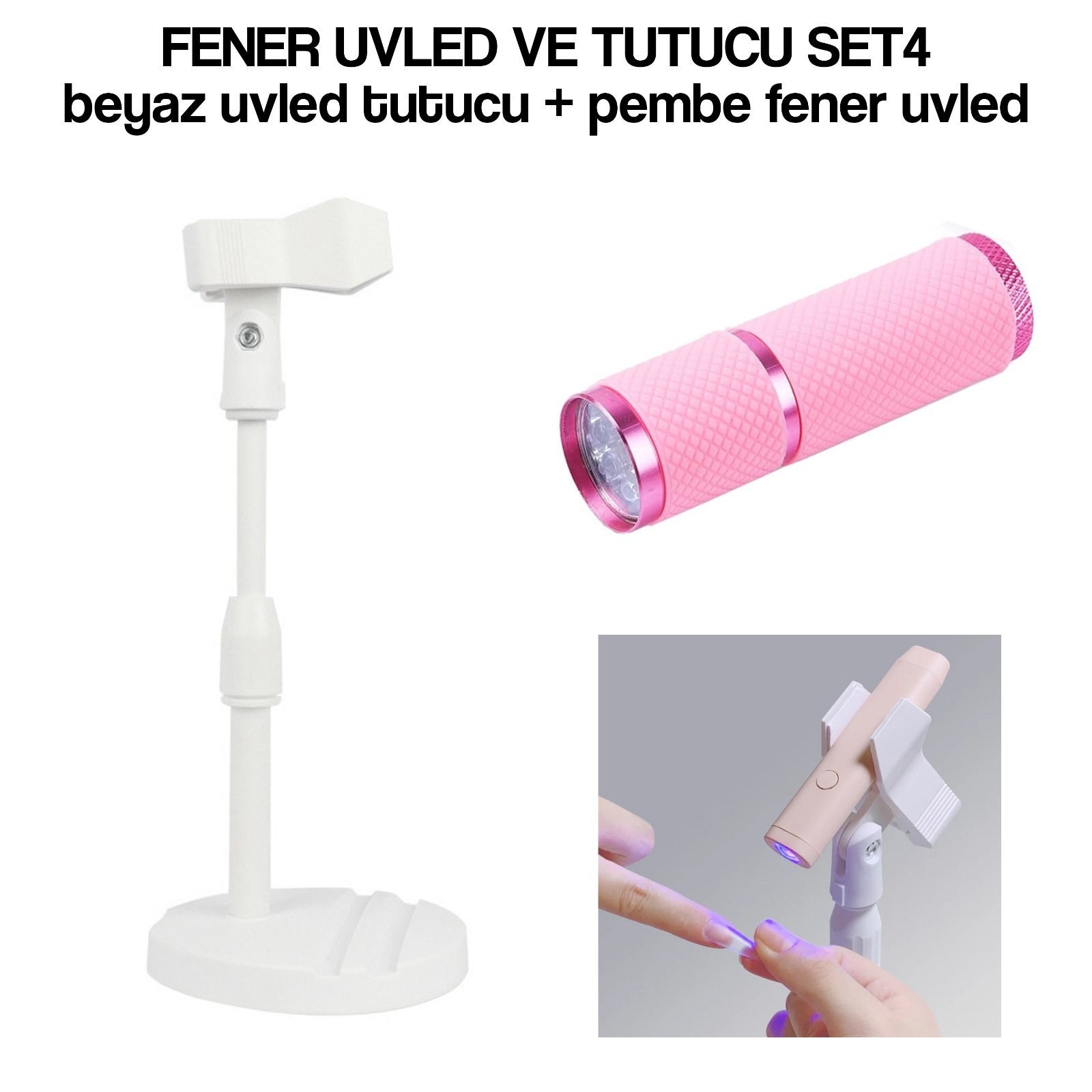 Fener uvled + uvled tutucu set no:4