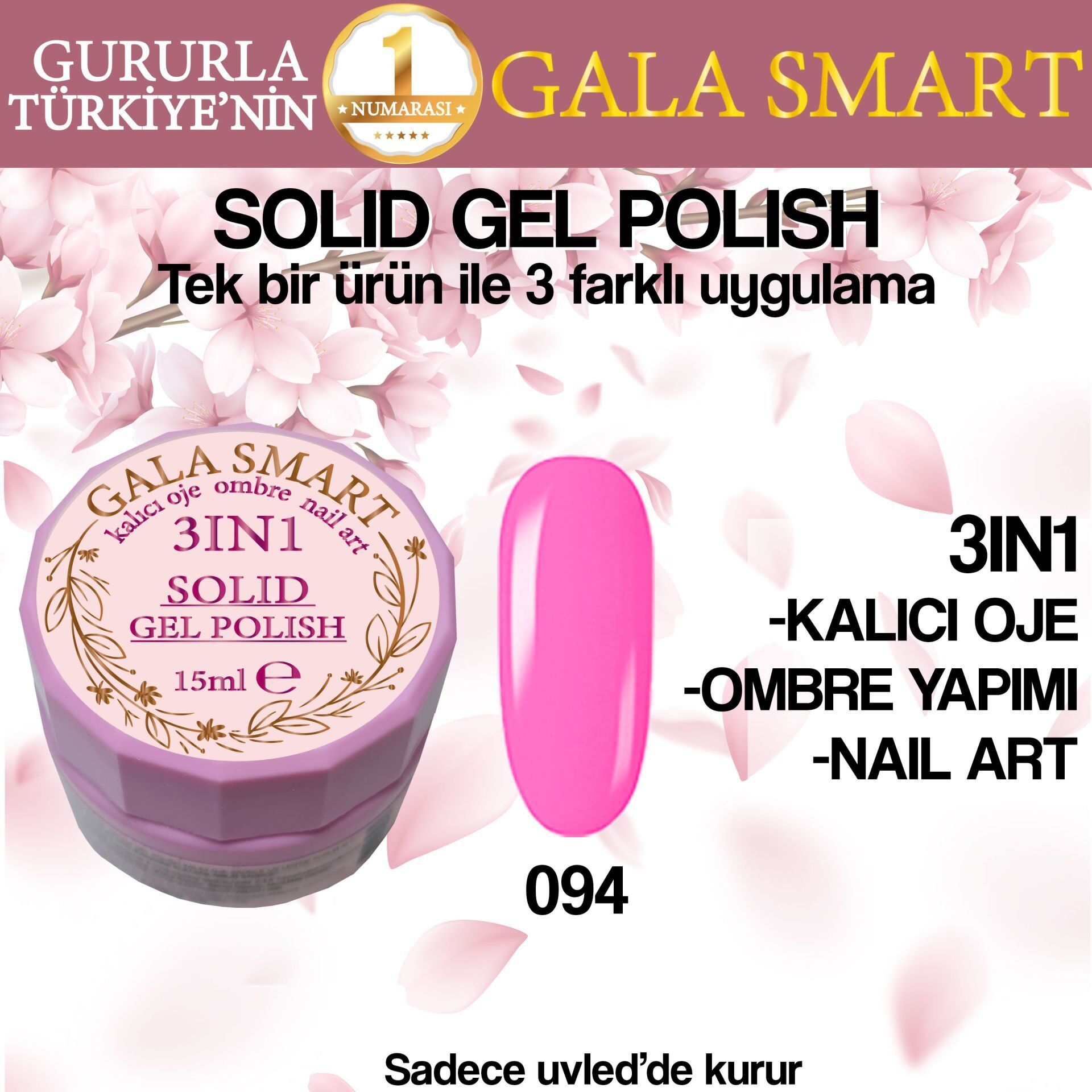 Gala solıd gel polısh 15 ml no 094