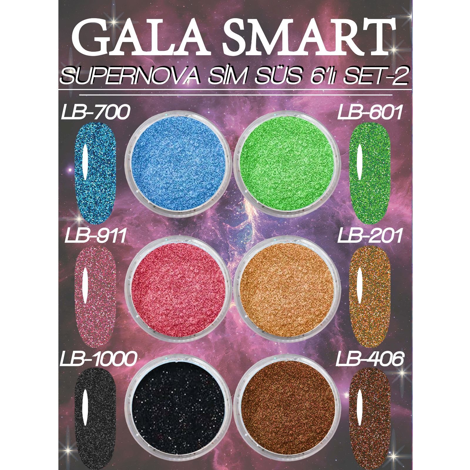 Süpernova sim süs 6 lı set-2