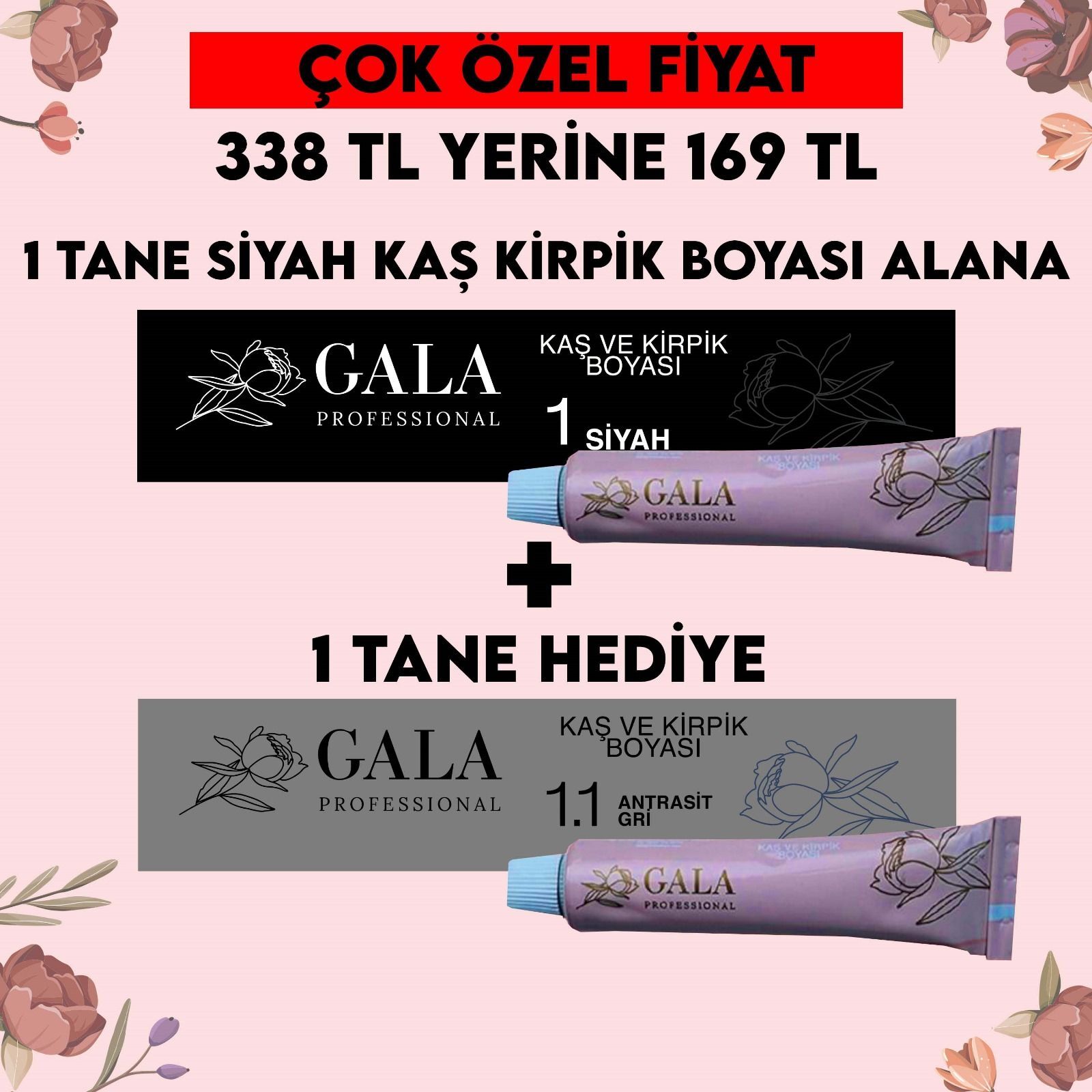 Kaş & kirpik boyası 1+1 kampanya no:6