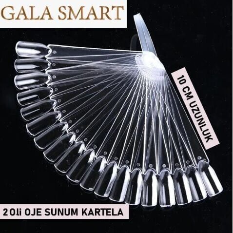 Oje sunum kartela - 20 li şeffaf