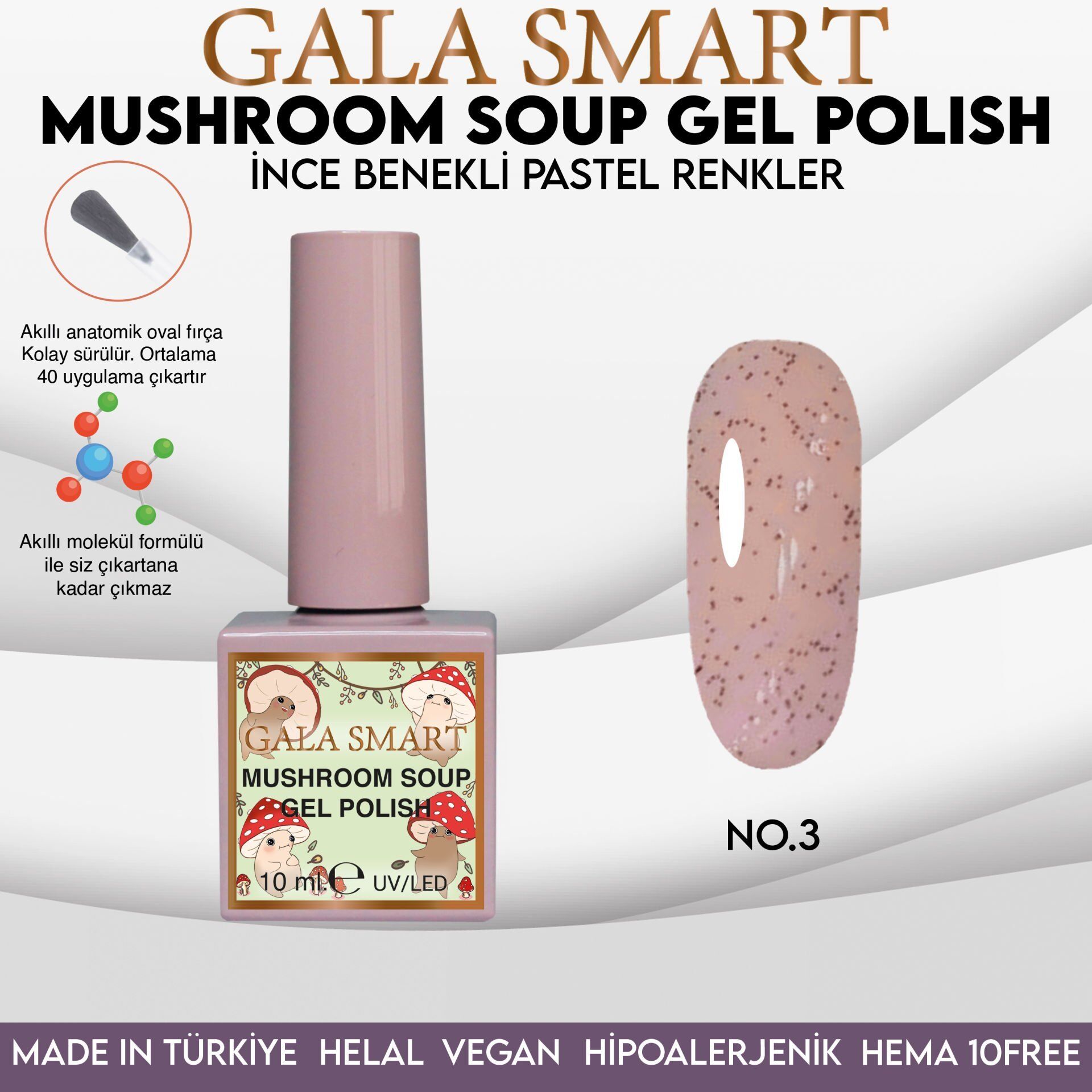 Mushroom soup gel polısh 10 ml no:03