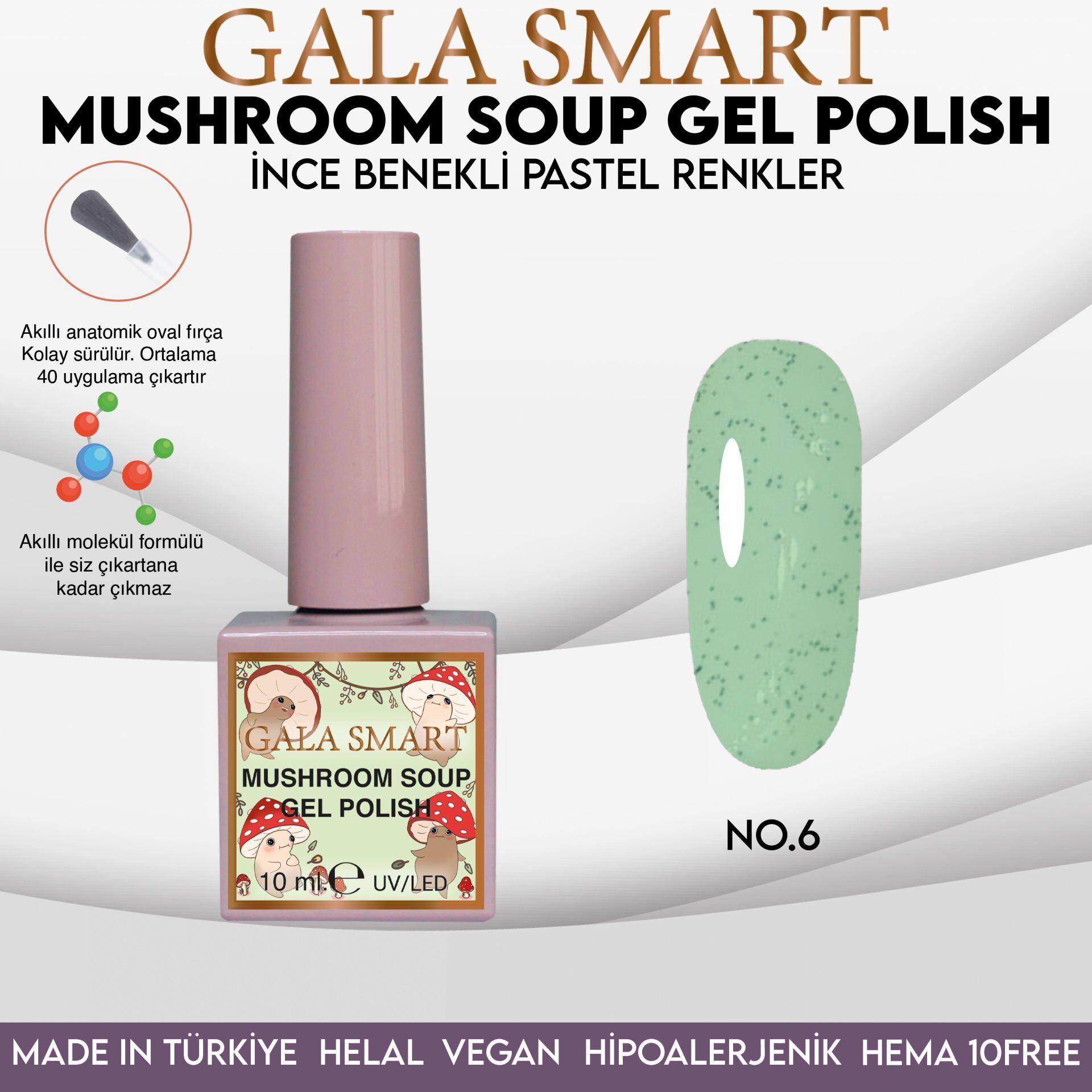 Mushroom soup gel polısh 10 ml no:06