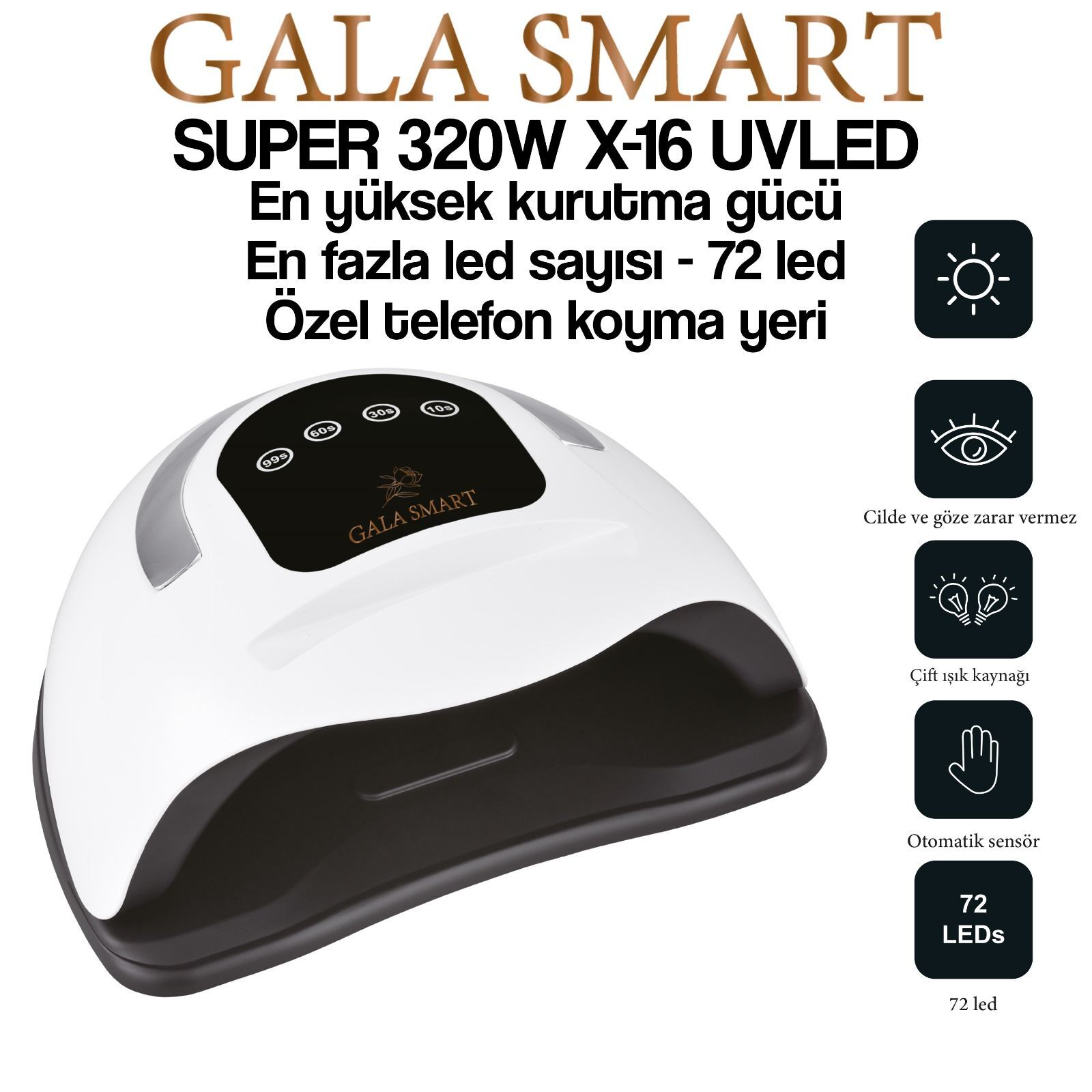 Gala smart süper 320w x-16 uvled kurutucu