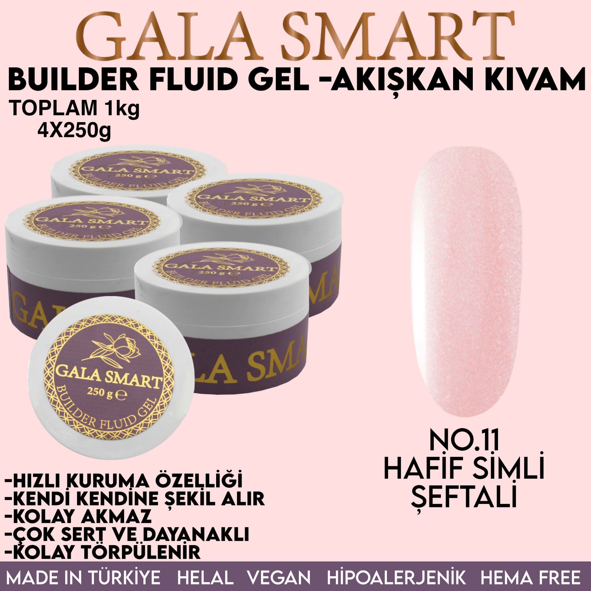 BUİLDER FLUİD GEL - EKO PAKET 1000 G - NO:11