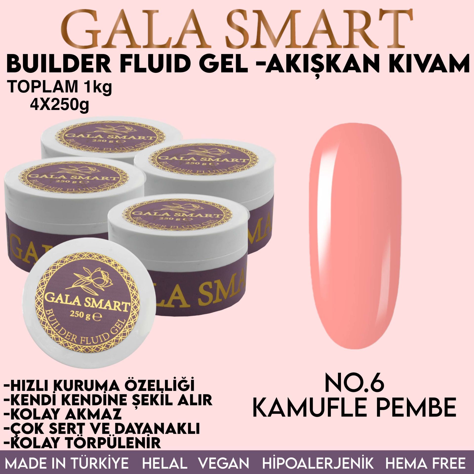 BUİLDER FLUİD GEL - EKO PAKET 1000 G - NO:06