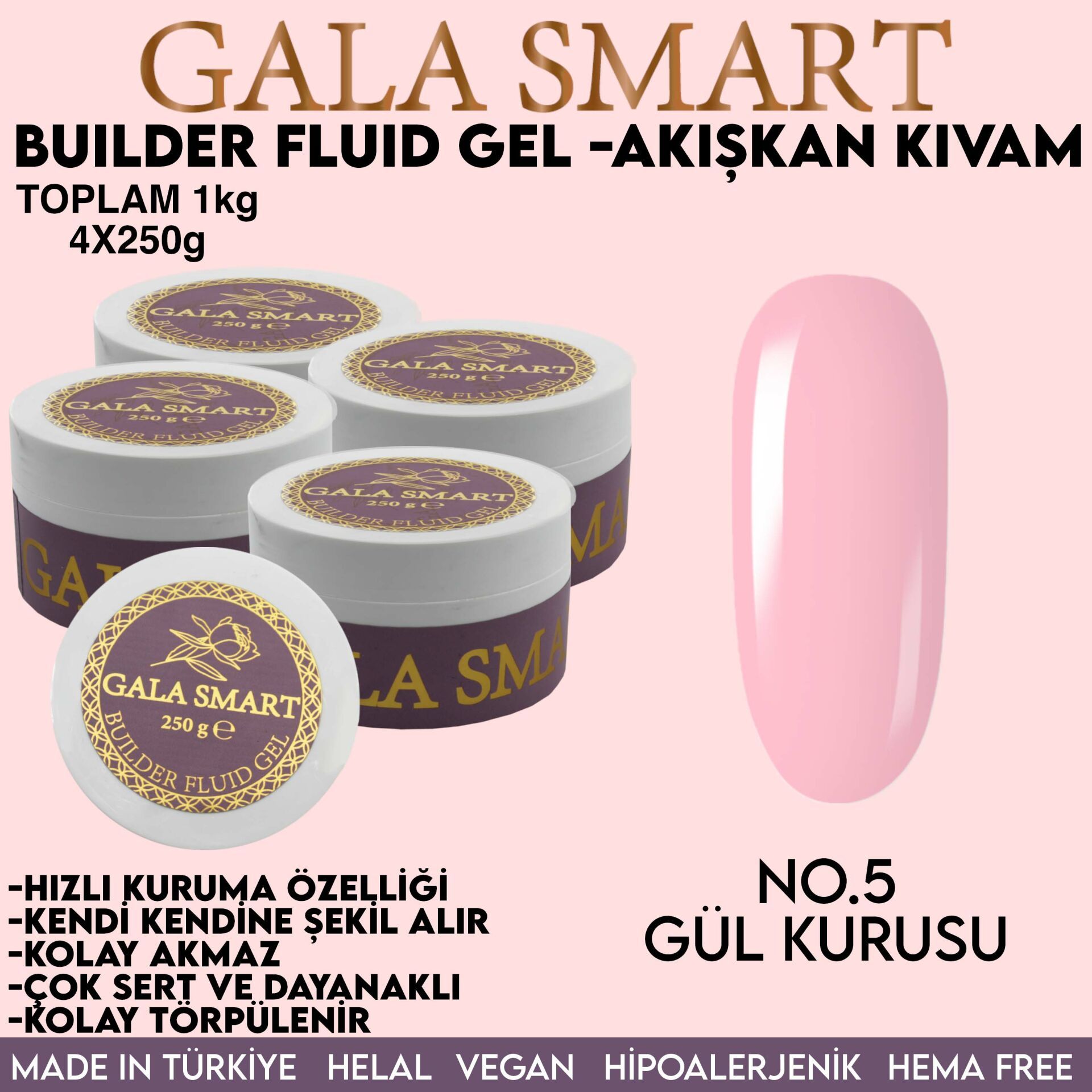 BUİLDER FLUİD GEL - EKO PAKET 1000 G - NO:05