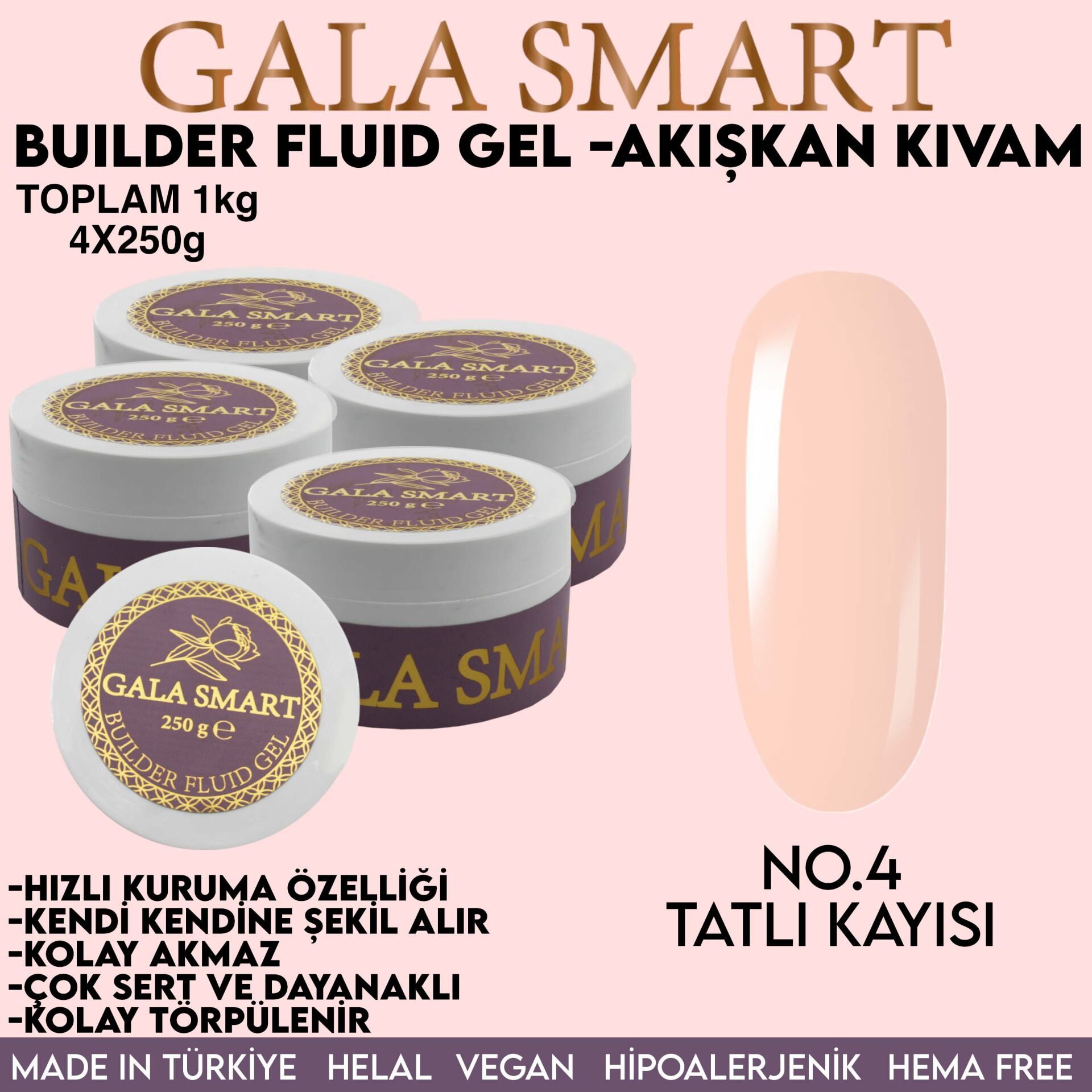 Builder fluid gel - eko paket 1000 g - no:04