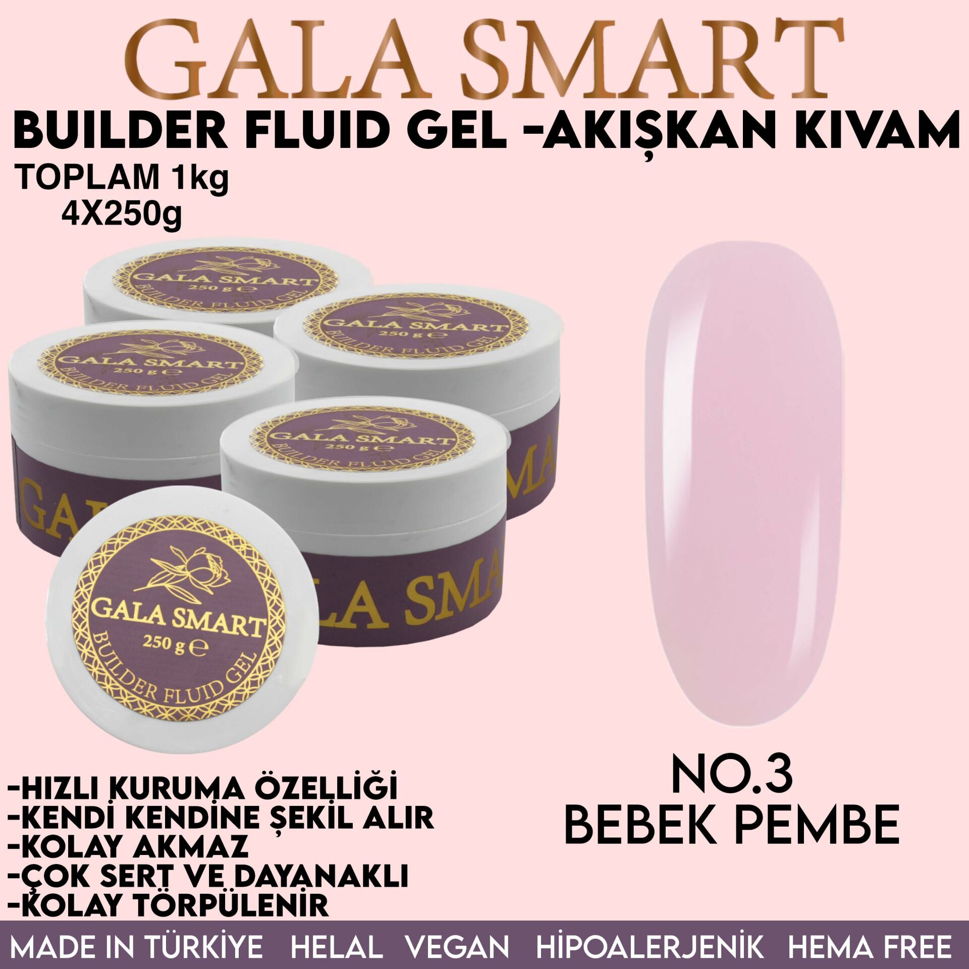Builder fluid gel - eko paket 1000 g - no:03