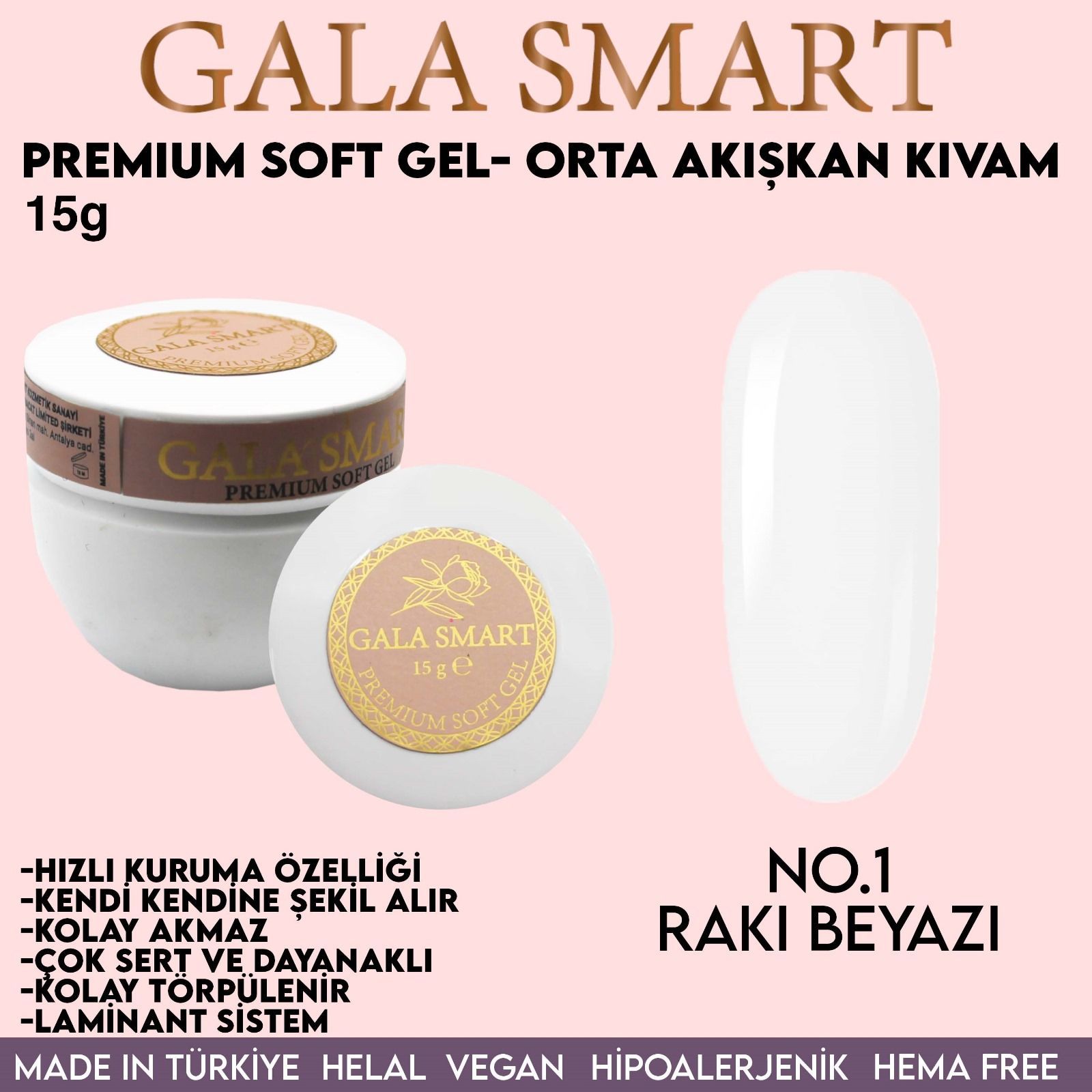 PREMİUM JEL 15g - NO:1 RAKI BEYAZI