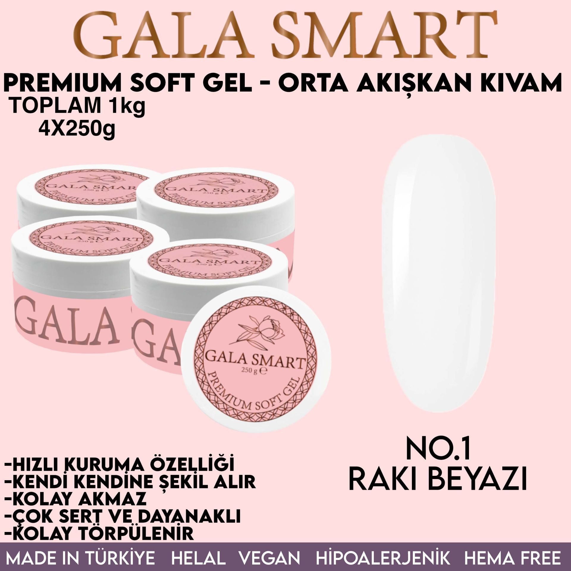 Premium gel - eko paket 1000 g - no:1 rakı beyazı