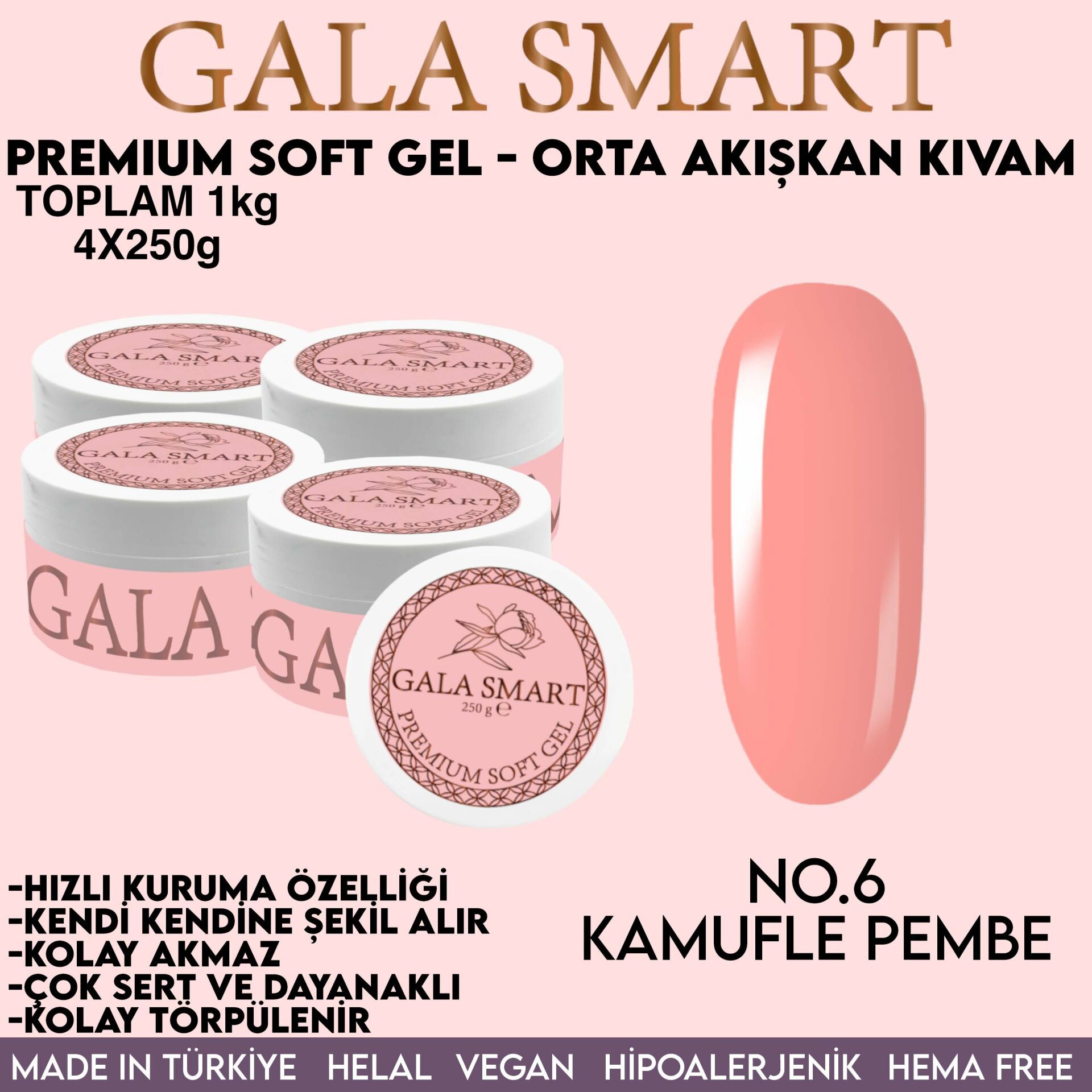 Premium gel - eko paket 1000 g - no:6