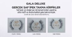 Gala delux saf ipek takma kirpik rubi