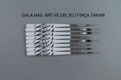 Gala 8 li lüks zebra fırça