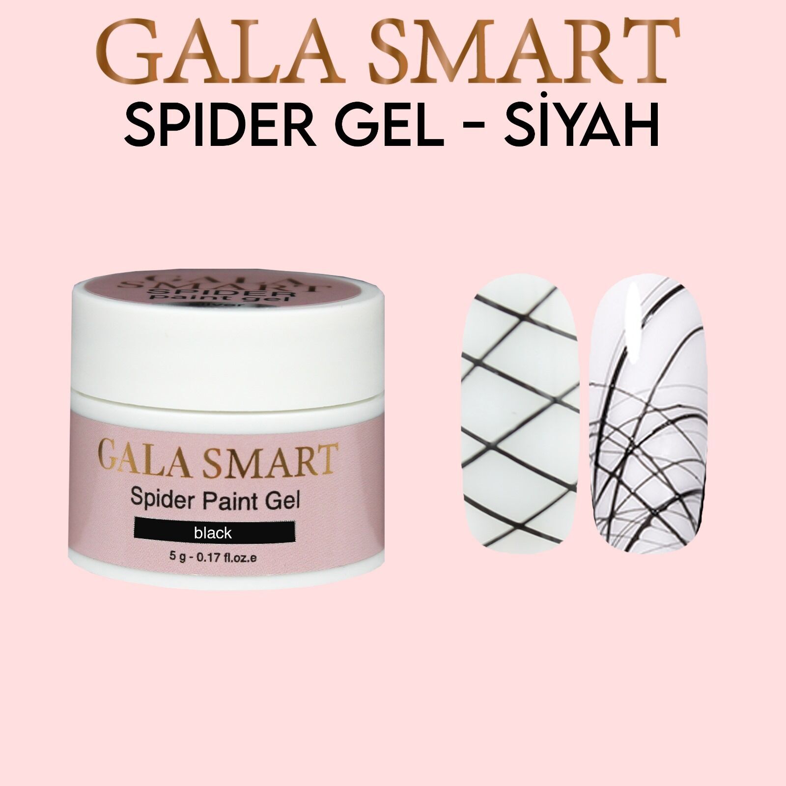 Gala smart spider tasarım jel 5 gr - siyah