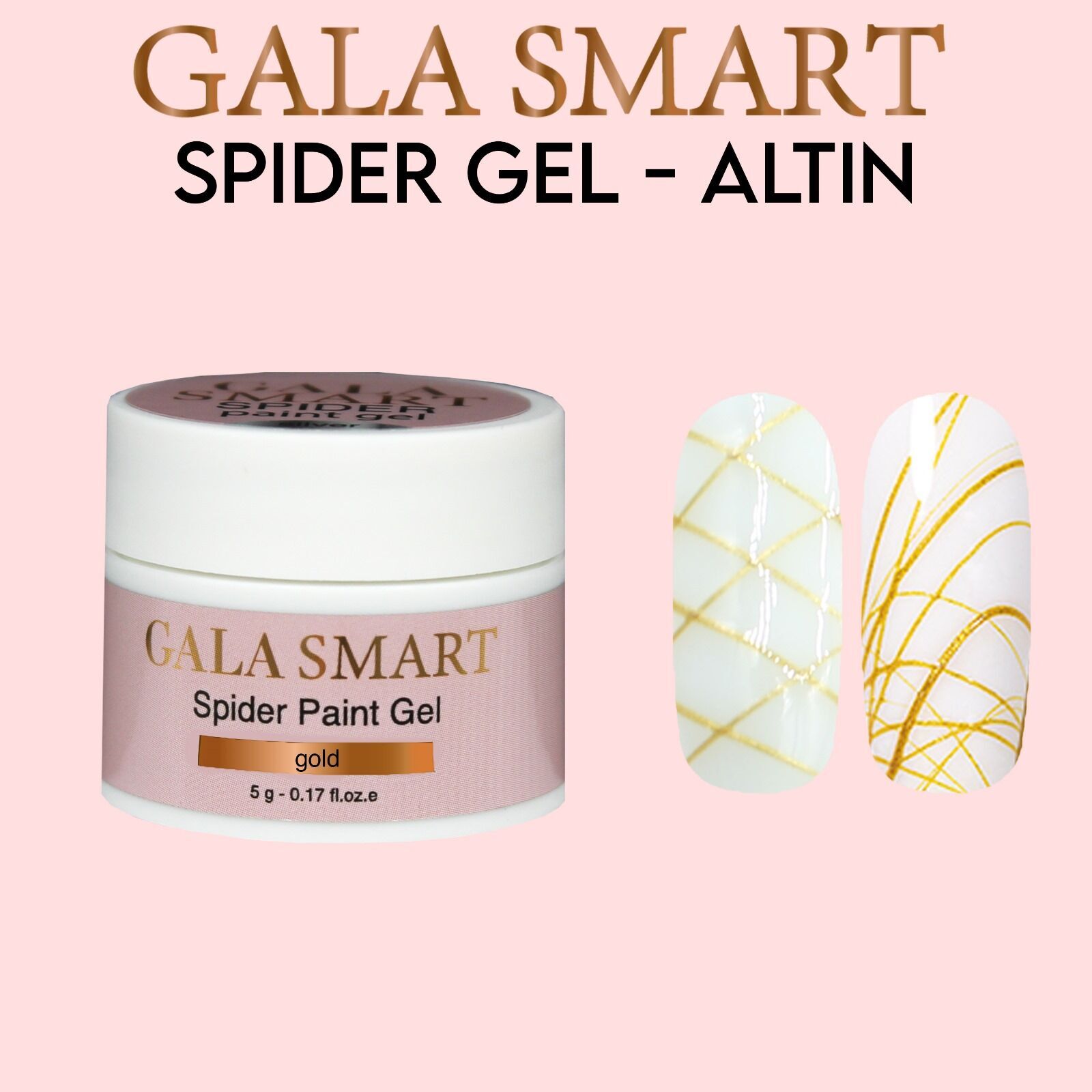 Gala smart spider tasarım jel 5 gr - altın