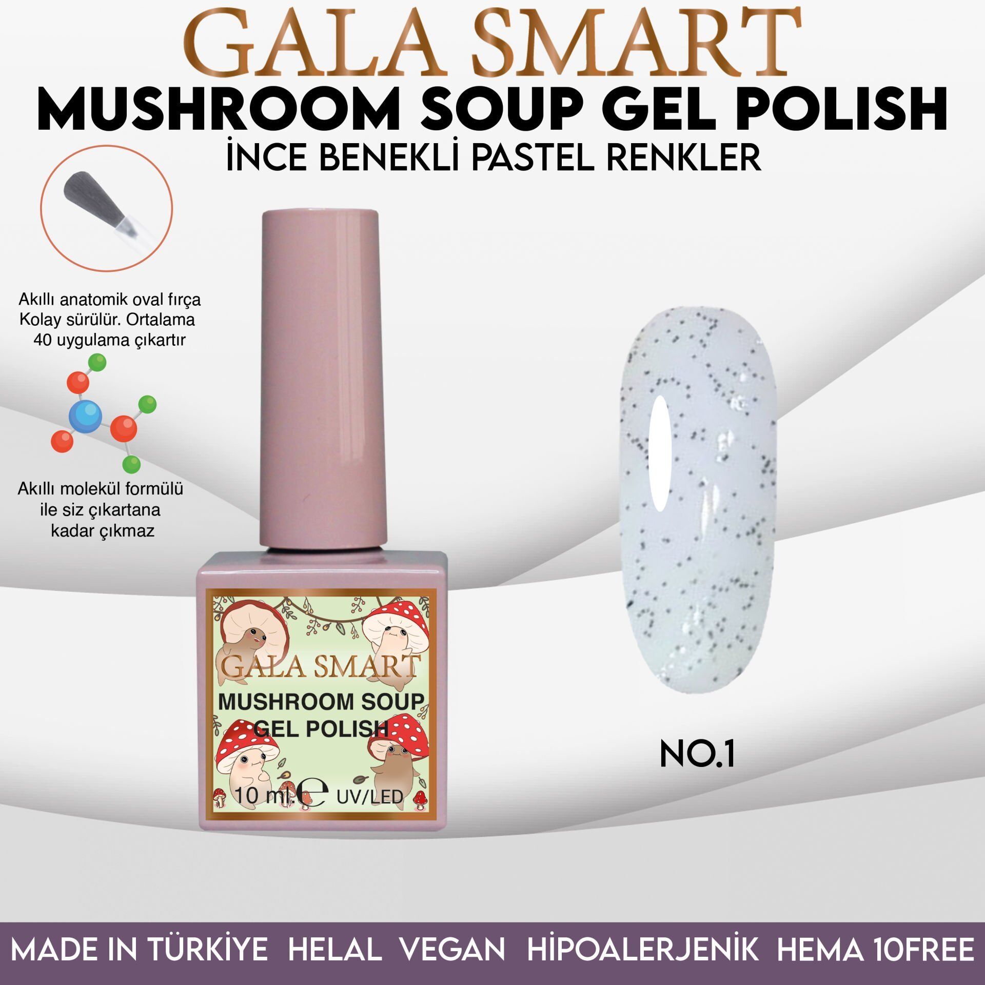 Mushroom soup gel polısh 10 ml no:01