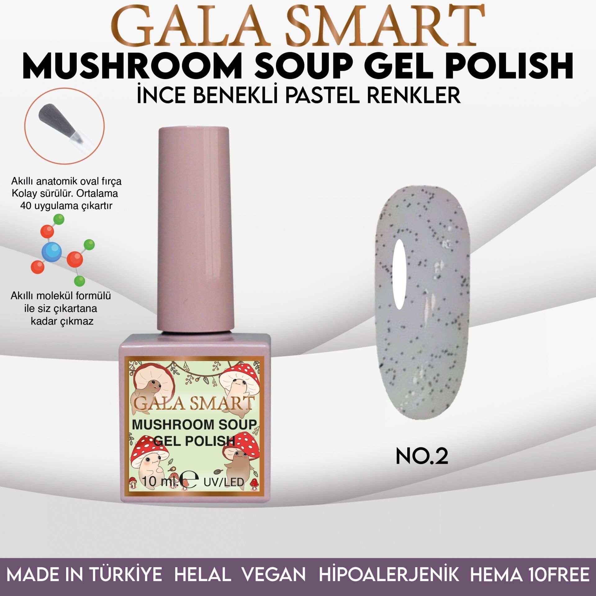 Mushroom soup gel polısh 10 ml no:02