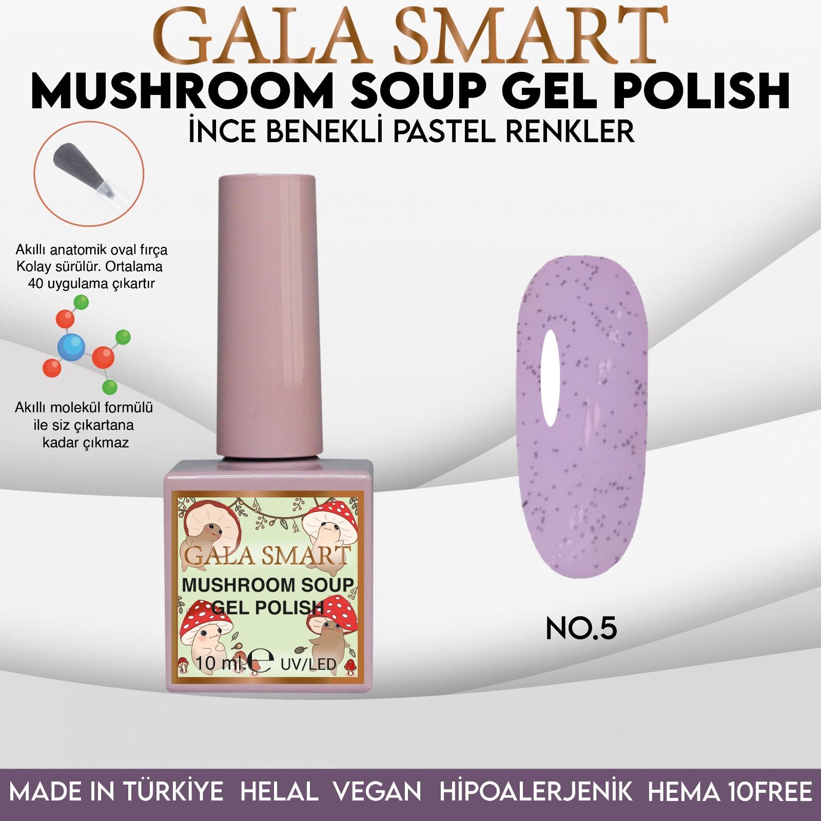 Mushroom soup gel polısh 10 ml no:05