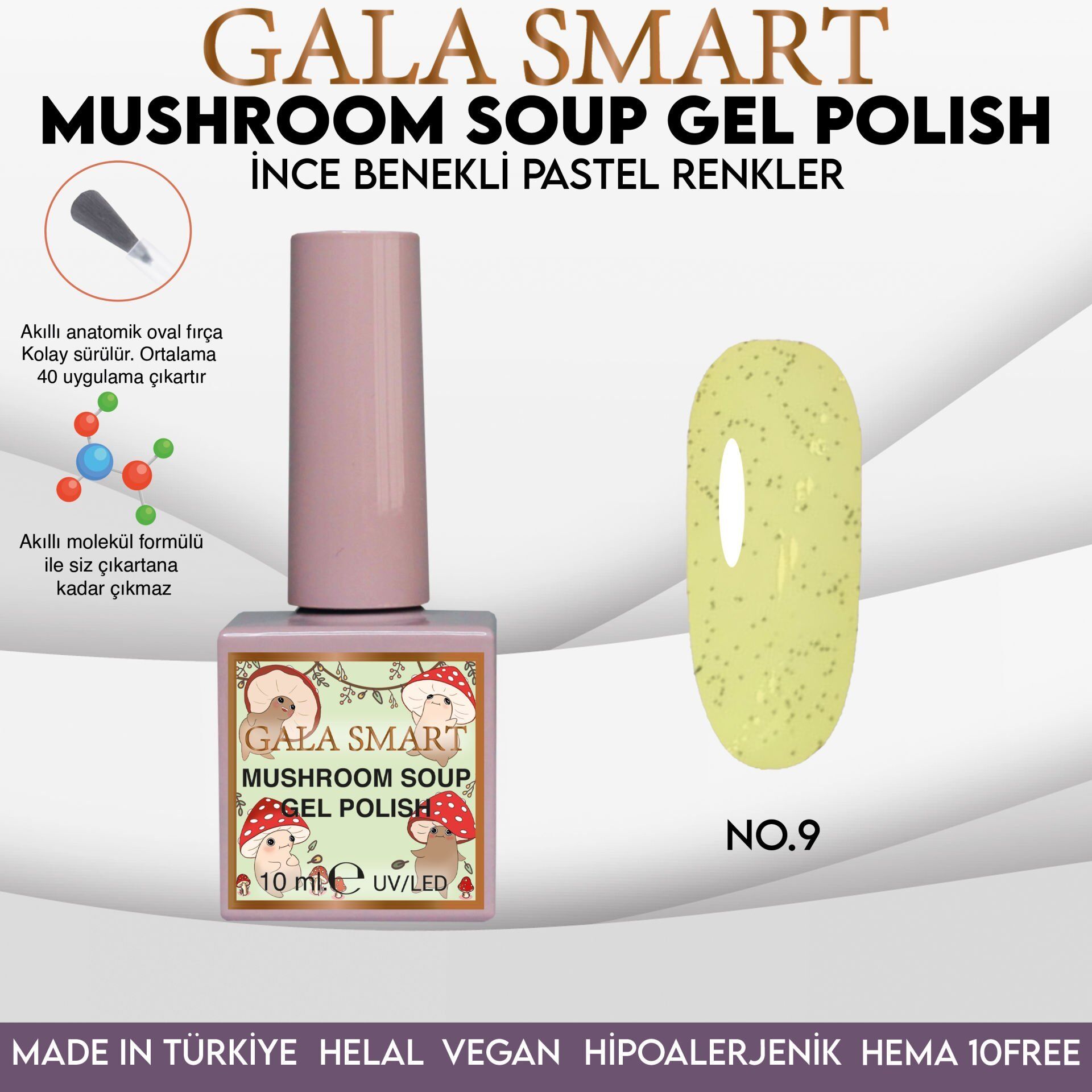 Mushroom soup gel polısh 10 ml no:09