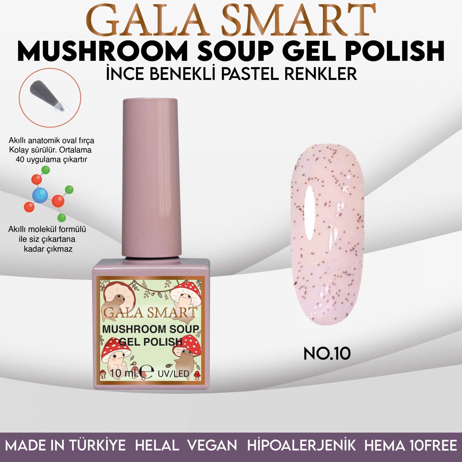 Mushroom soup gel polısh 10 ml no:10